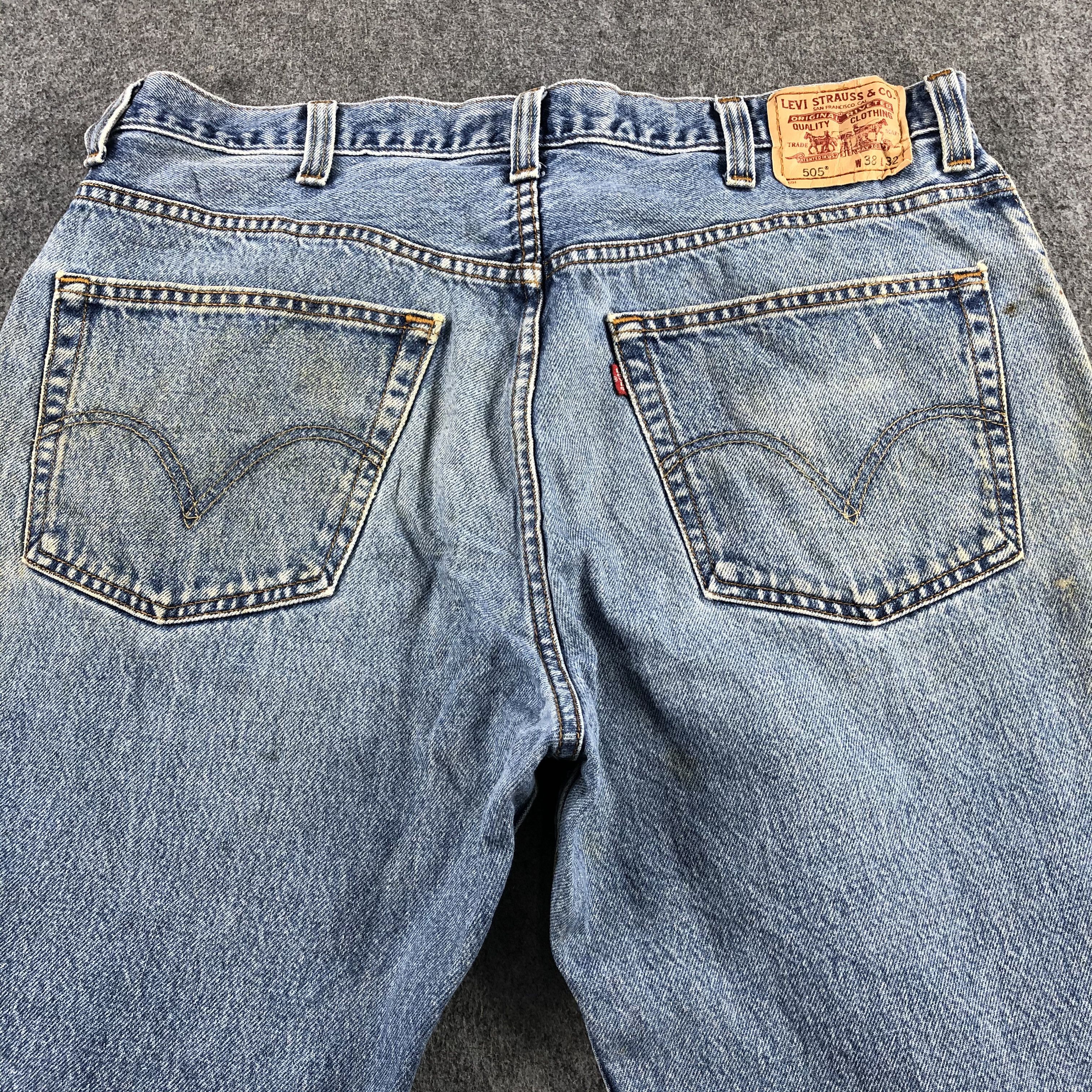Levi's Vintage Blue Wash Levis 505 Jeans-J2112 Size US 38 / EU 54 - 4 Thumbnail