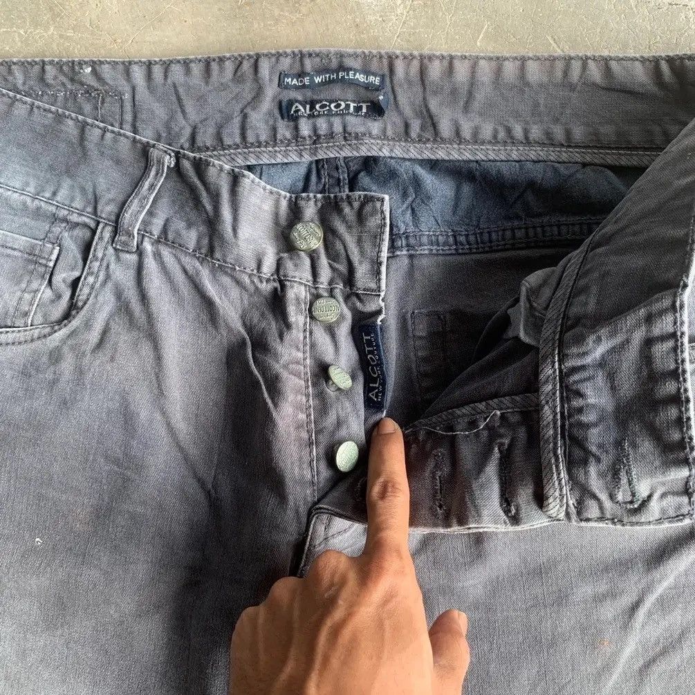 Japanese Brand Vintage AlcottNewYork 36x30 Black Faded Trousers Chino Pants Size US 36 / EU 52 - 6 Thumbnail