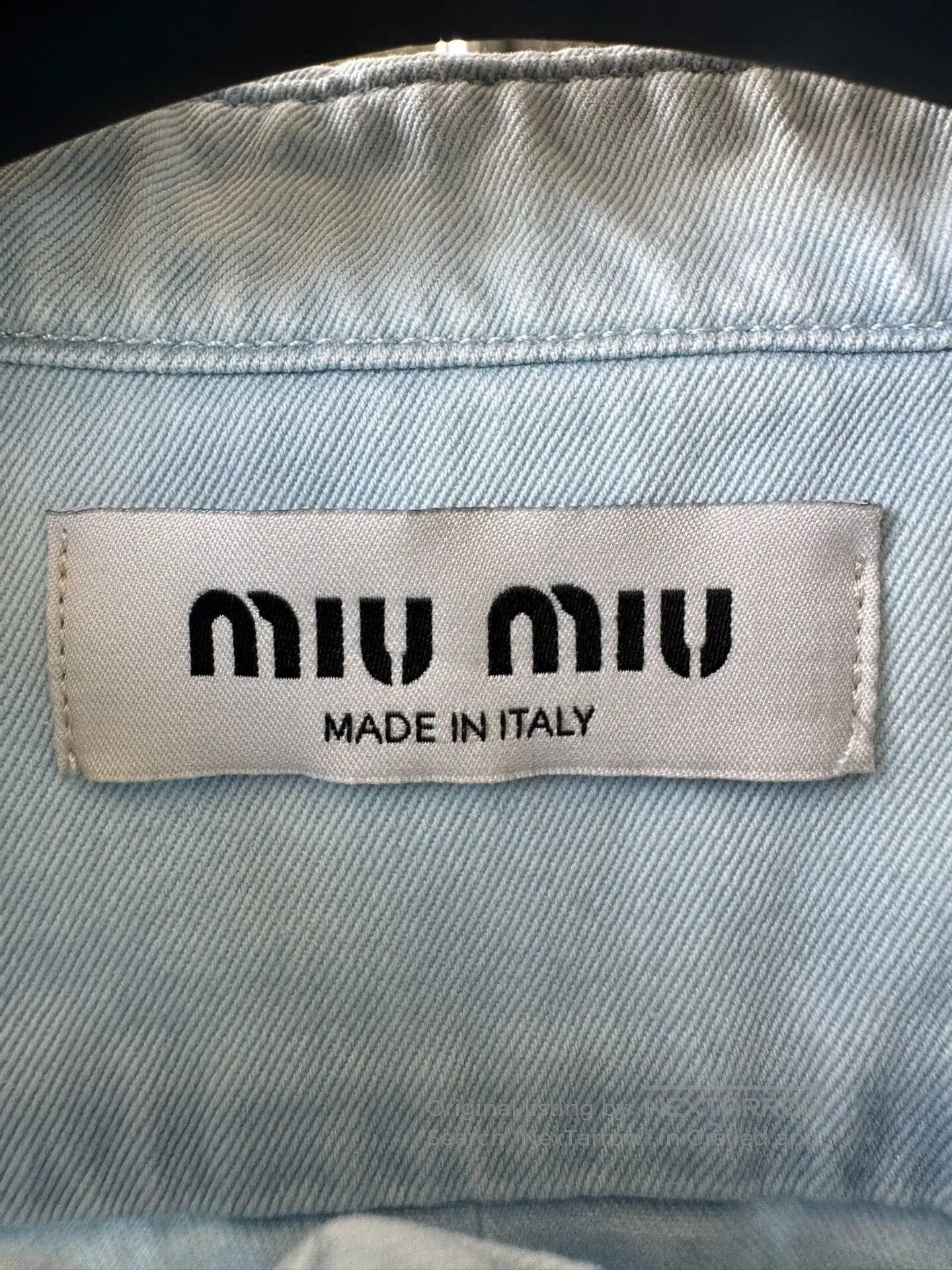 Miu Miu miu miu cropped denim button-up shirt. Size M / US 6-8 / IT 42-44 - 7 Thumbnail