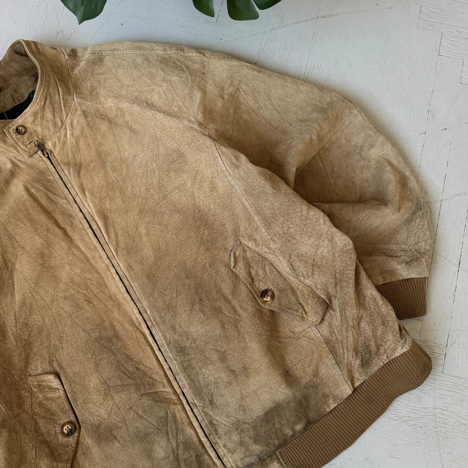 Orvis Vintage Orvis Real Suede Leather Bomber Jacket Size US XL / EU 56 / 4 - 3 Thumbnail