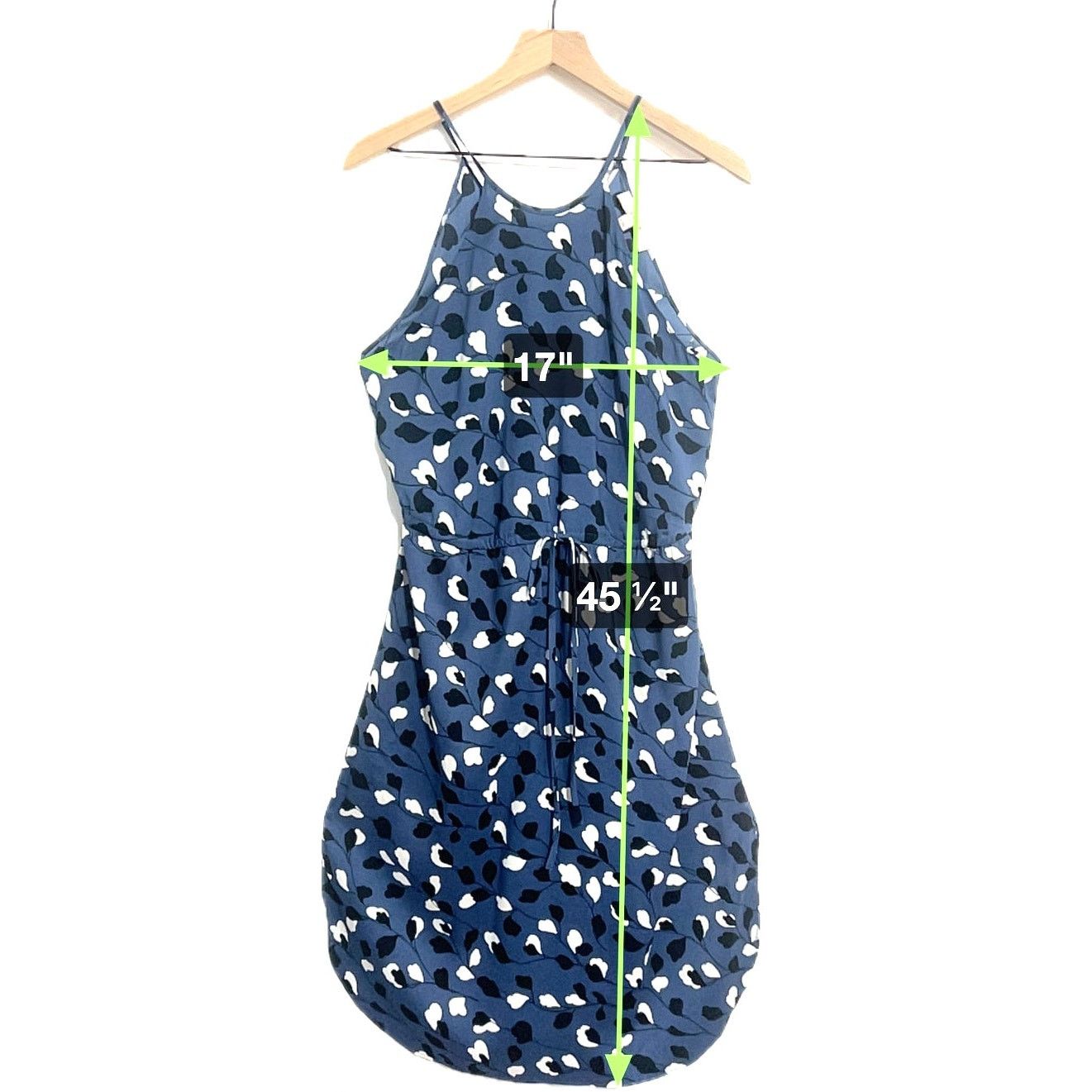 Loft Ann Taylor Loft Blue Floral Dress Straps Tie Waist Small Size S / US 4 / IT 40 - 8 Thumbnail