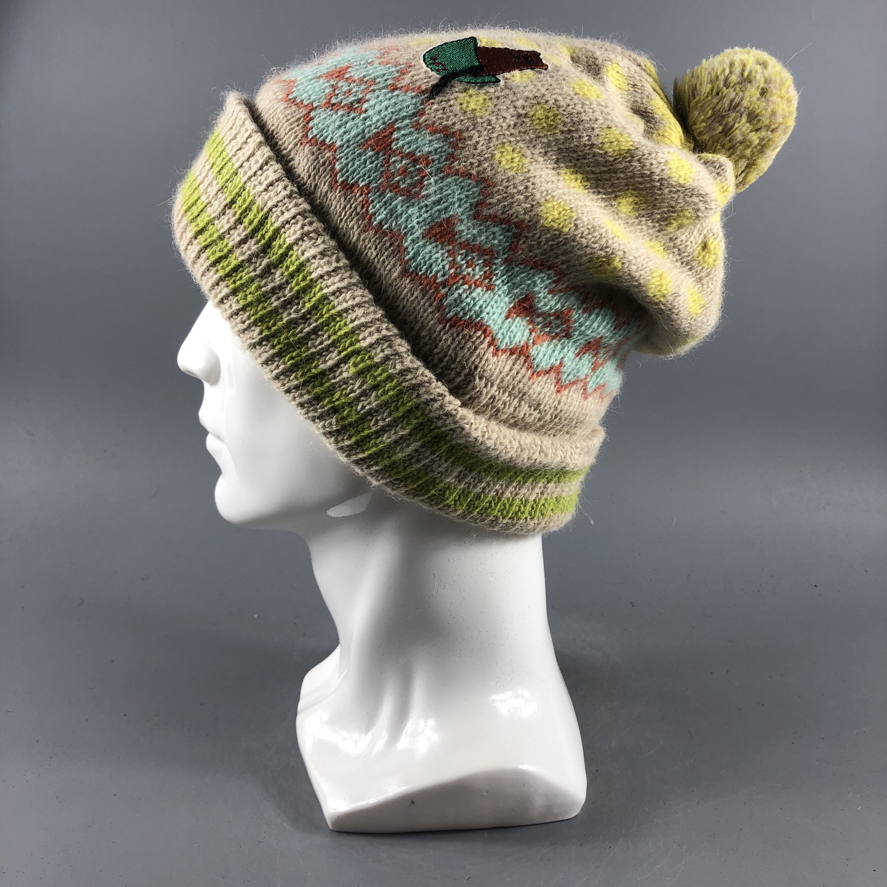 Japanese Brand × Vintage Fair Isle Beanie Snow Hat Snow Cap -D026 Size ONE SIZE - 2 Thumbnail