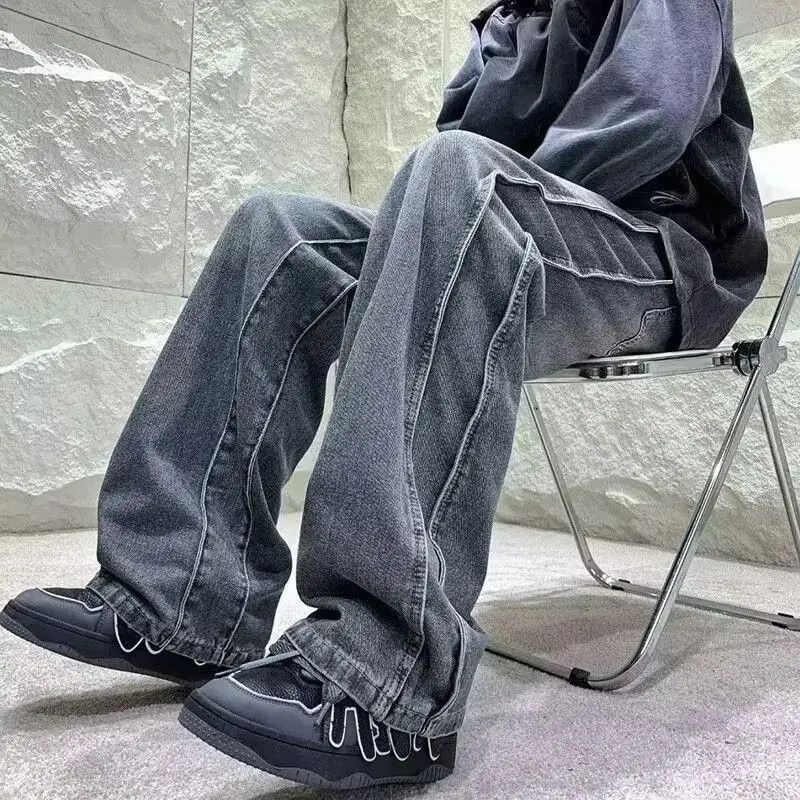 Japanese Brand Retro washed loose straight leg jeans Size US 32 / EU 48 - 2 Thumbnail