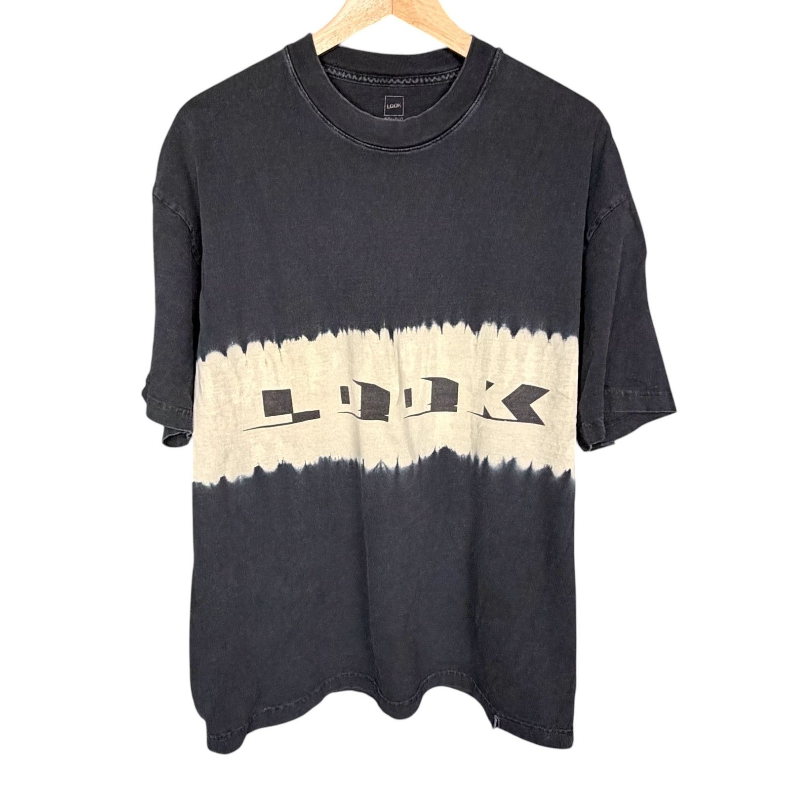 LQQK Studio Lqqk Studio Look Mens L Gray Bleach Boxy Cut Cotton T-Shirt Size US L / EU 52-54 / 3 - 1 Thumbnail
