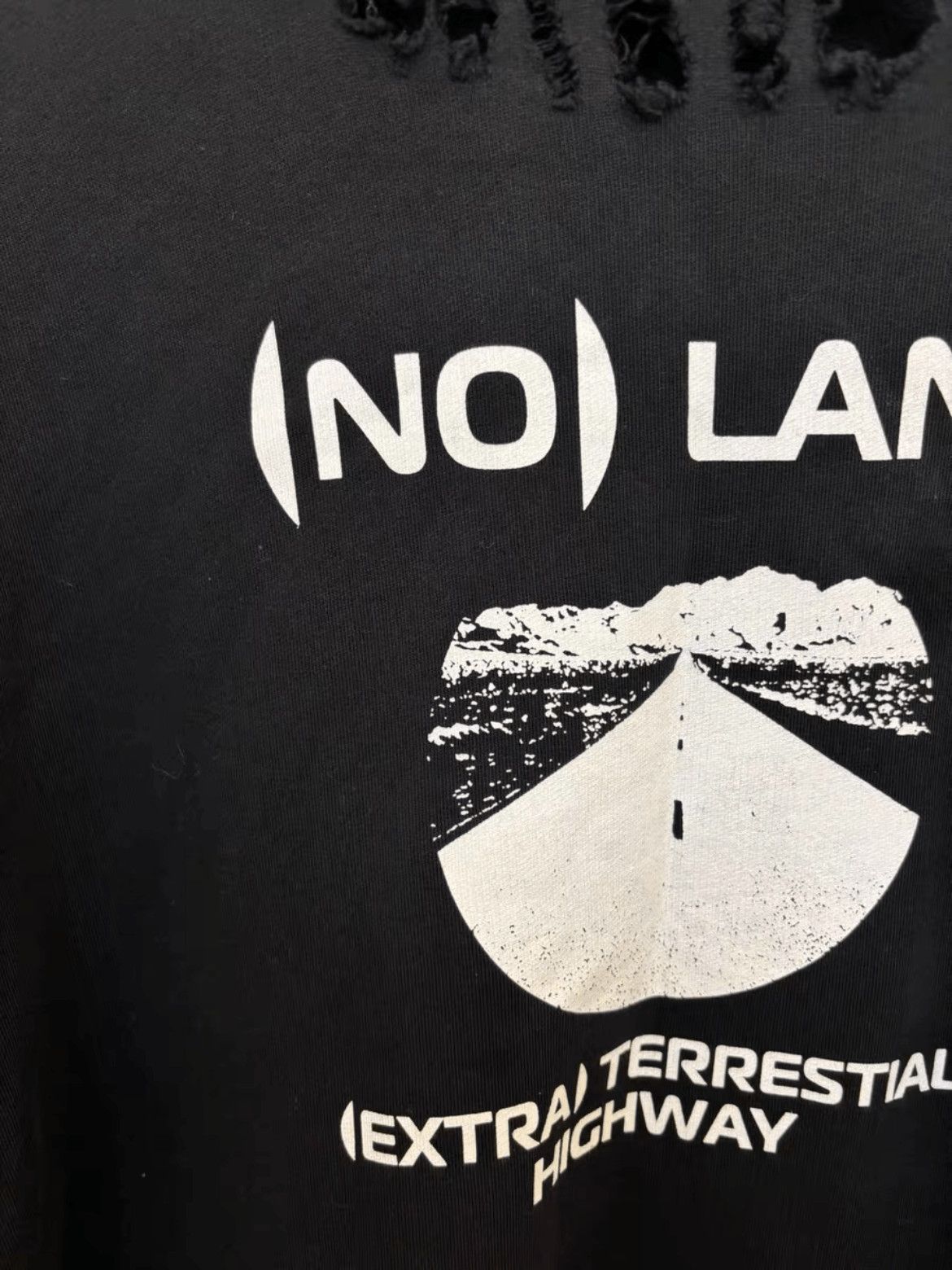 Raf Simons Raf Simons No Land Distressed Sweatshirt Size US XL / EU 56 / 4 - 3 Thumbnail
