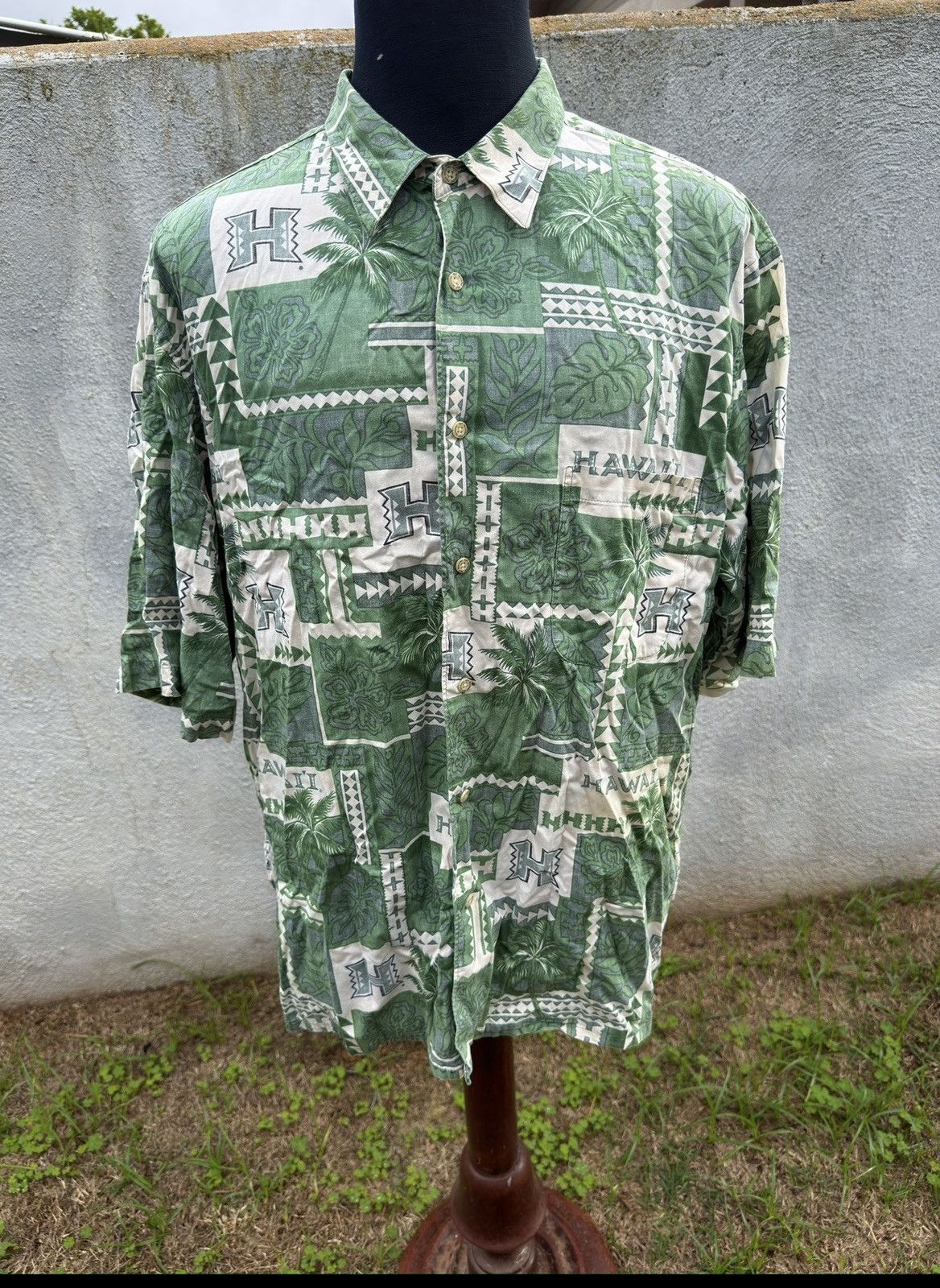 Reyn Spooner PreOwned Reyn Spooner Men's XXL Green University of Hawaii Size US XXL / EU 58 / 5 - 1 Thumbnail