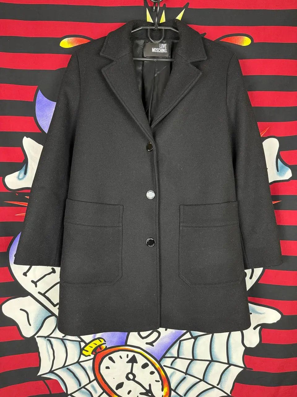 Love Moschino Love Moschino Luxury wool womens coat in black Size 42IT Size M / US 6-8 / IT 42-44 - 1 Thumbnail