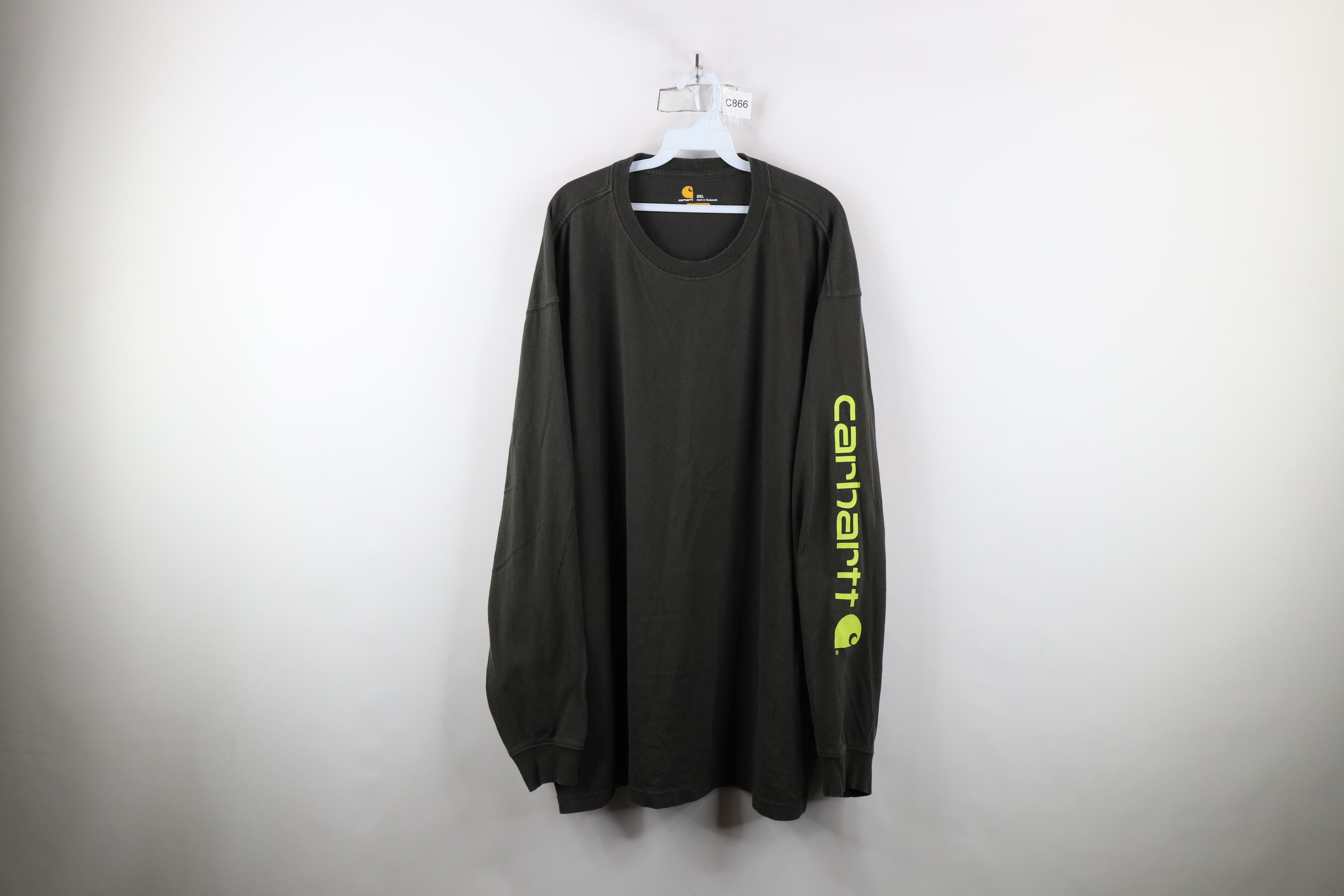 Carhartt × Vintage Vintage Y2K Carhartt Spell Long Sleeve T-Shirt Green Cotton Size US XXL / EU 58 / 5 - 1 Thumbnail