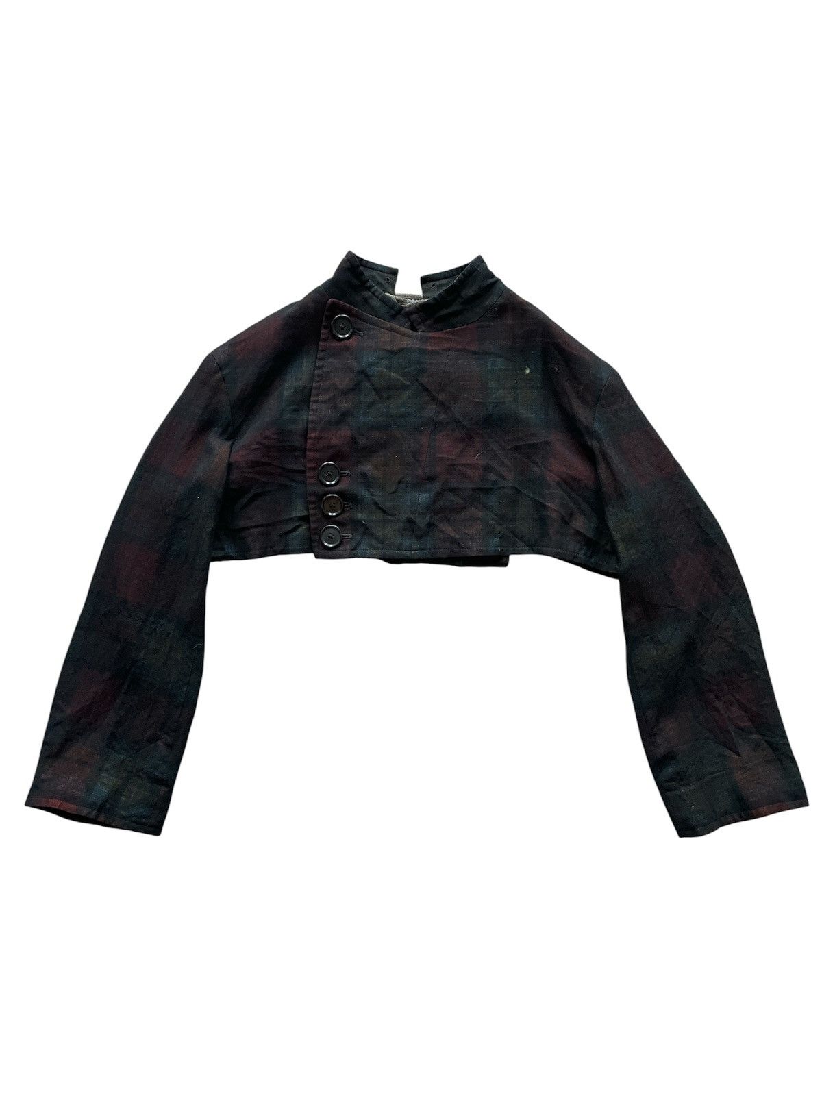 Yohji Yamamoto Archival Y's Yohji Yamamoto Lace-Up Back Cropped Wool Jacket Size US L / EU 52-54 / 3 - 1 Thumbnail
