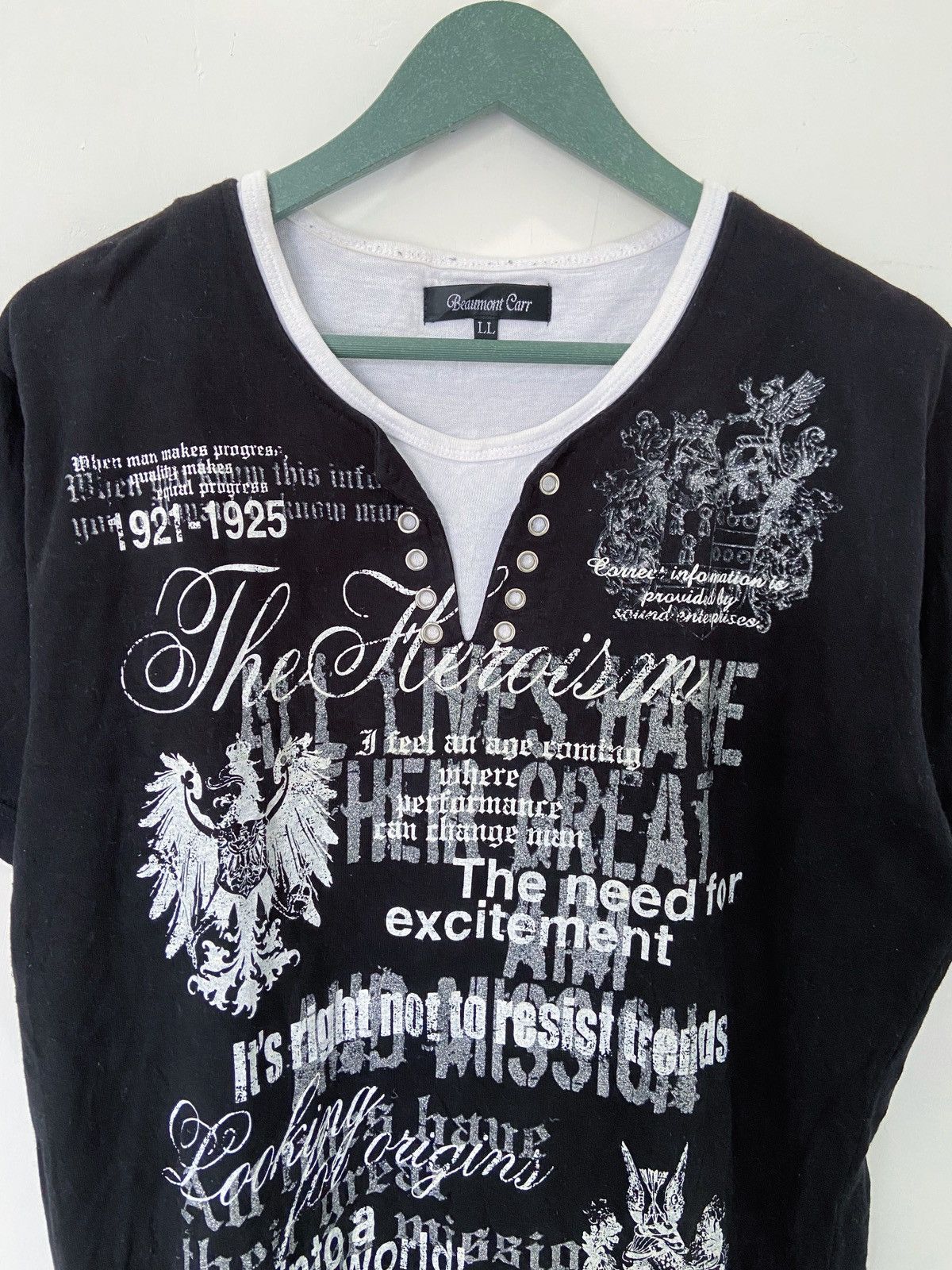 20471120 BEAUMONT CARR POEM DOUBLE LAYER STYLE TEE Size US XL / EU 56 / 4 - 4 Thumbnail