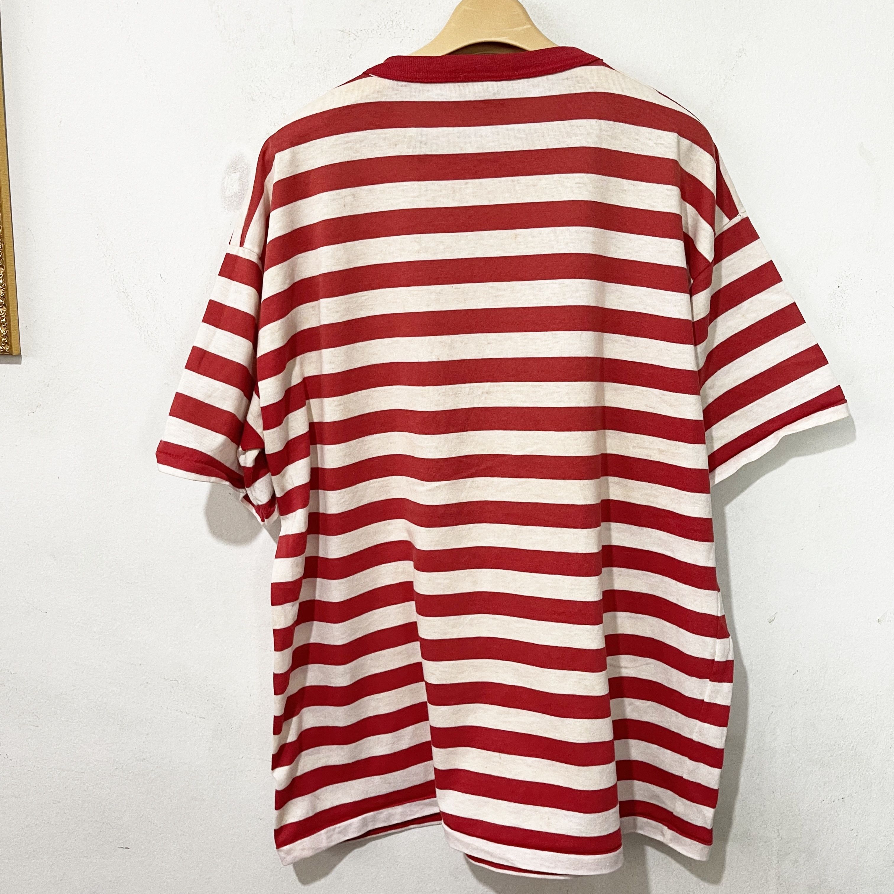 Vintage Vintage 90s Striped Pocket Tee Size US XL / EU 56 / 4 - 3 Thumbnail