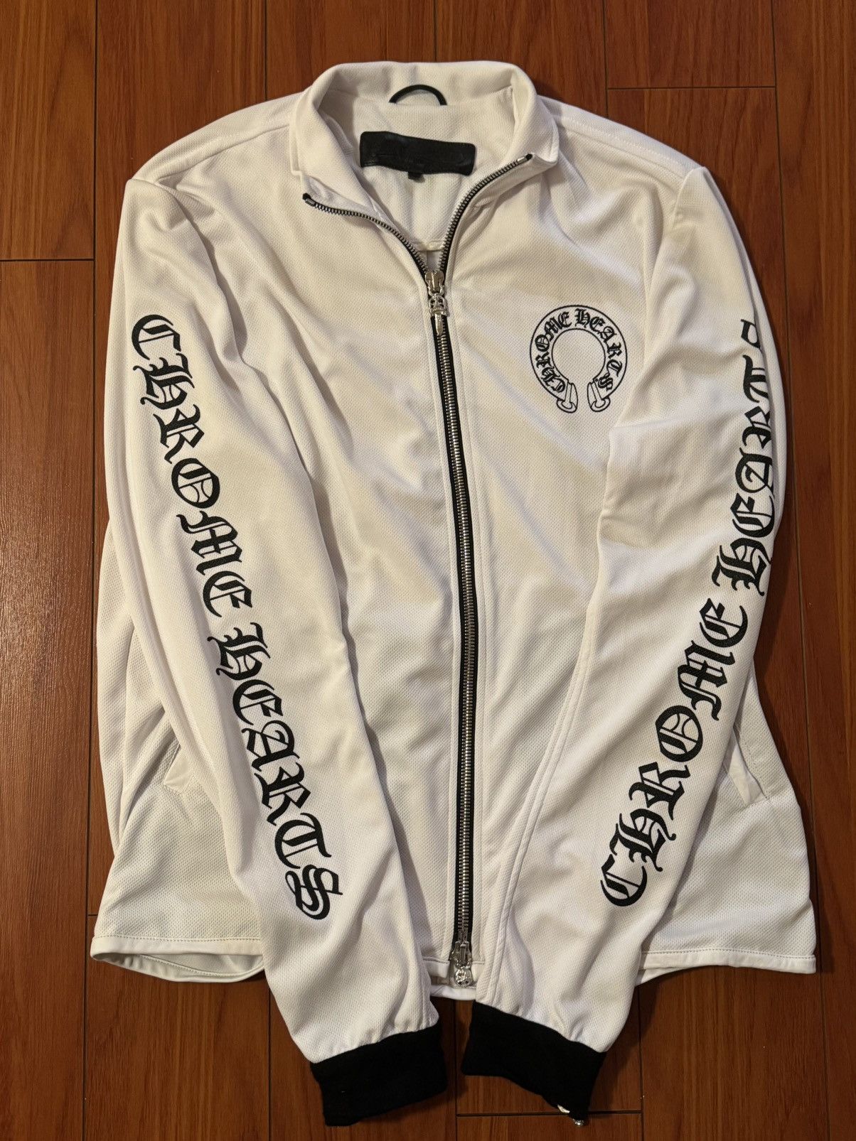 Chrome Hearts Chrome Hearts White Horseshoe Logo Track Jacket Size US L / EU 52-54 / 3 - 8 Thumbnail