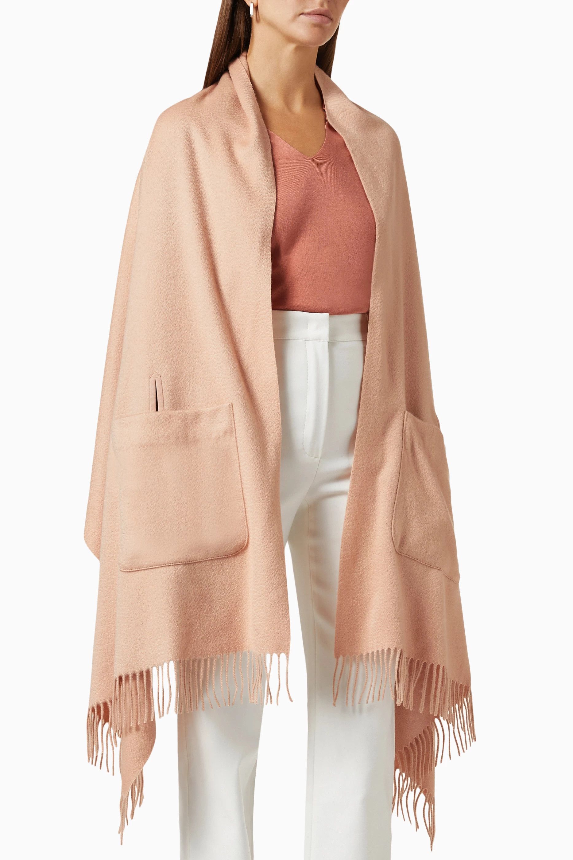 Loro Piana o1srvl11e0824 Size: OS / Opera De Nice Stole in Beige Size ONE SIZE - 2 Thumbnail
