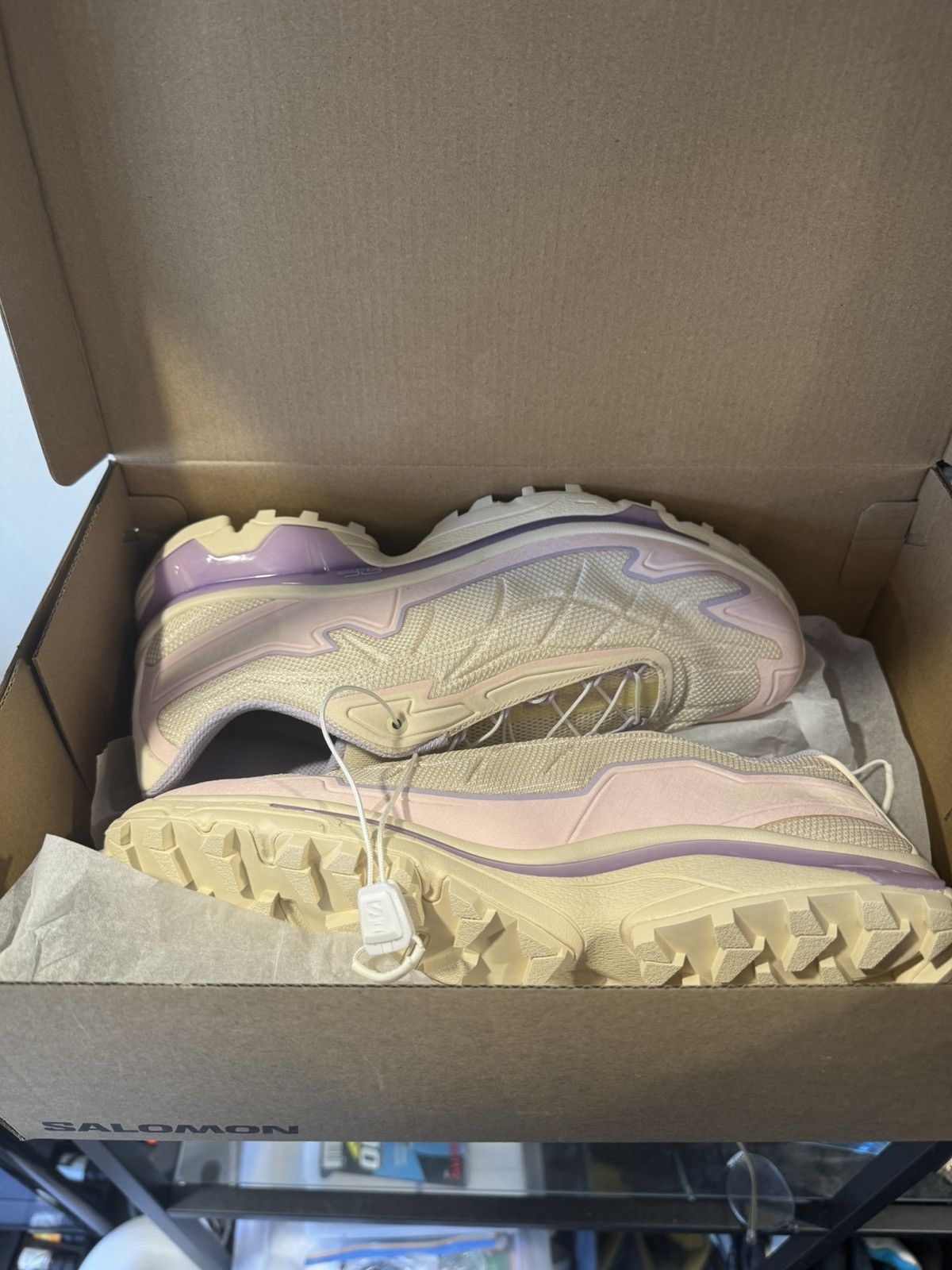 Salomon Salomon XT-Slate Sneakers Beige Purple Rare Size US 9.5 / EU 42-43 - 2 Thumbnail