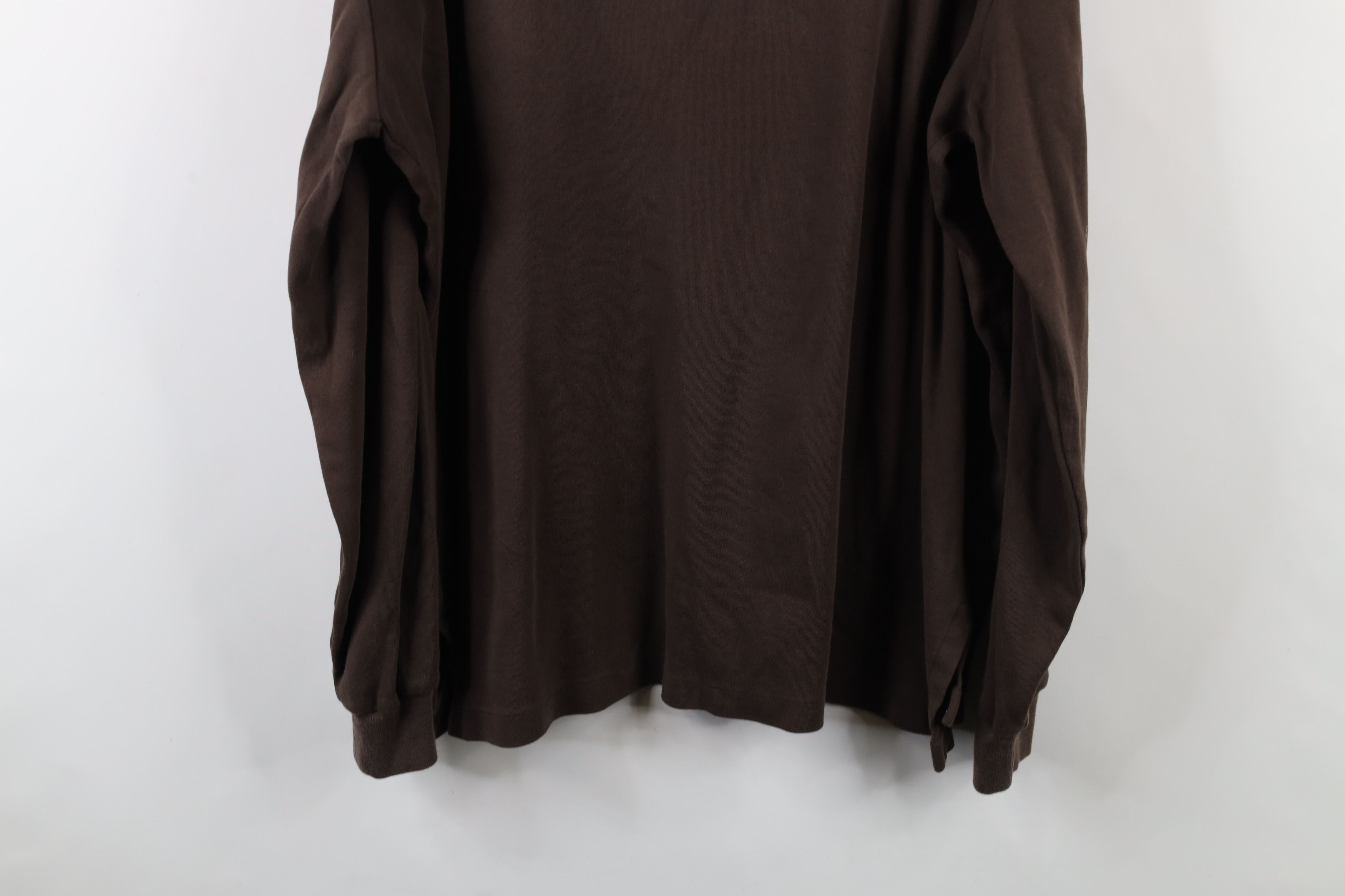 Ralph Lauren × Vintage Vintage 90s Ralph Lauren Touch Cotton Long Sleeve Polo Brown Size US XL / EU 56 / 4 - 15 Thumbnail