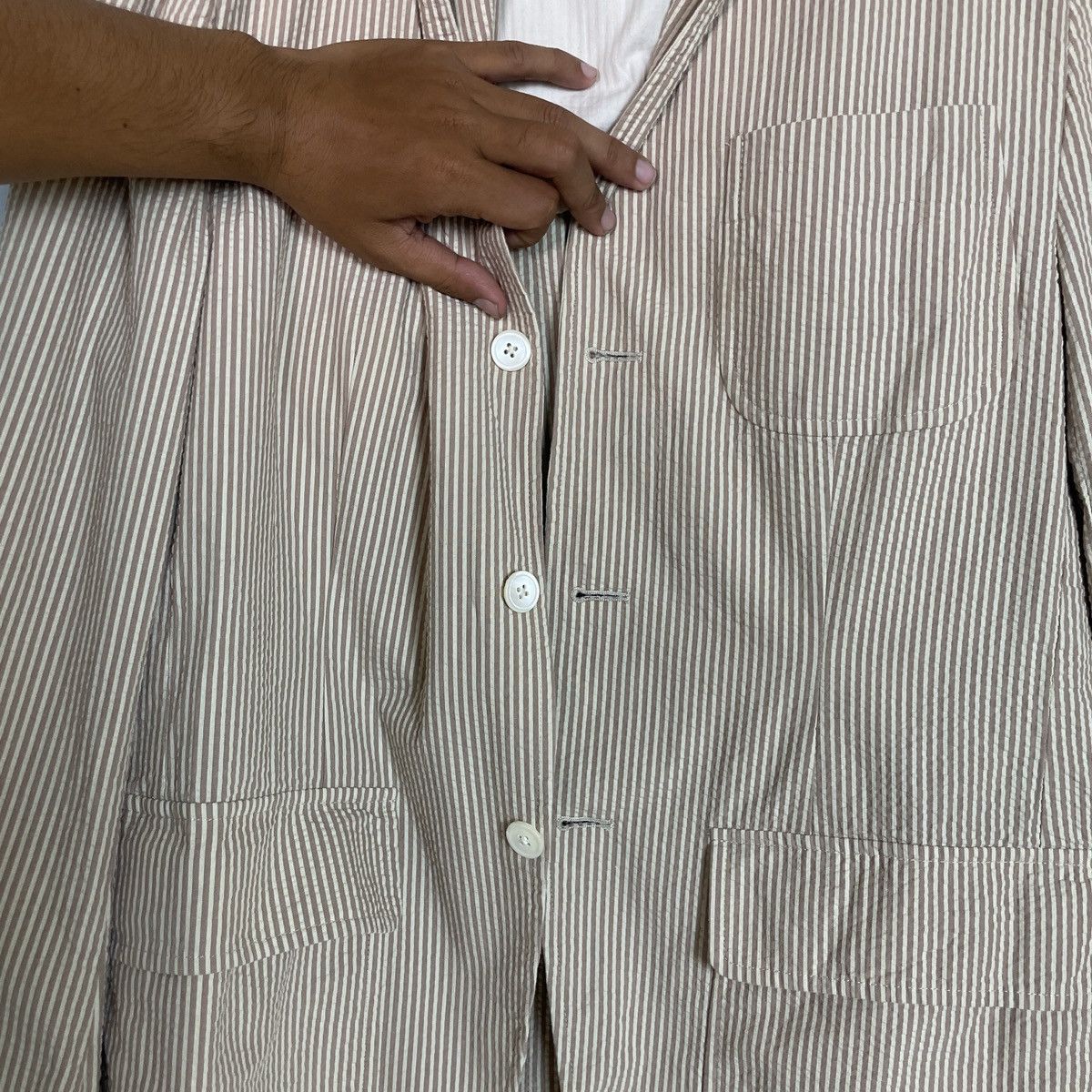 Polo Ralph Lauren 🔥LAST PRICE🔥 Polo By Ralph Lauren Vertical Stripes Blazer Size 42R - 12 Thumbnail
