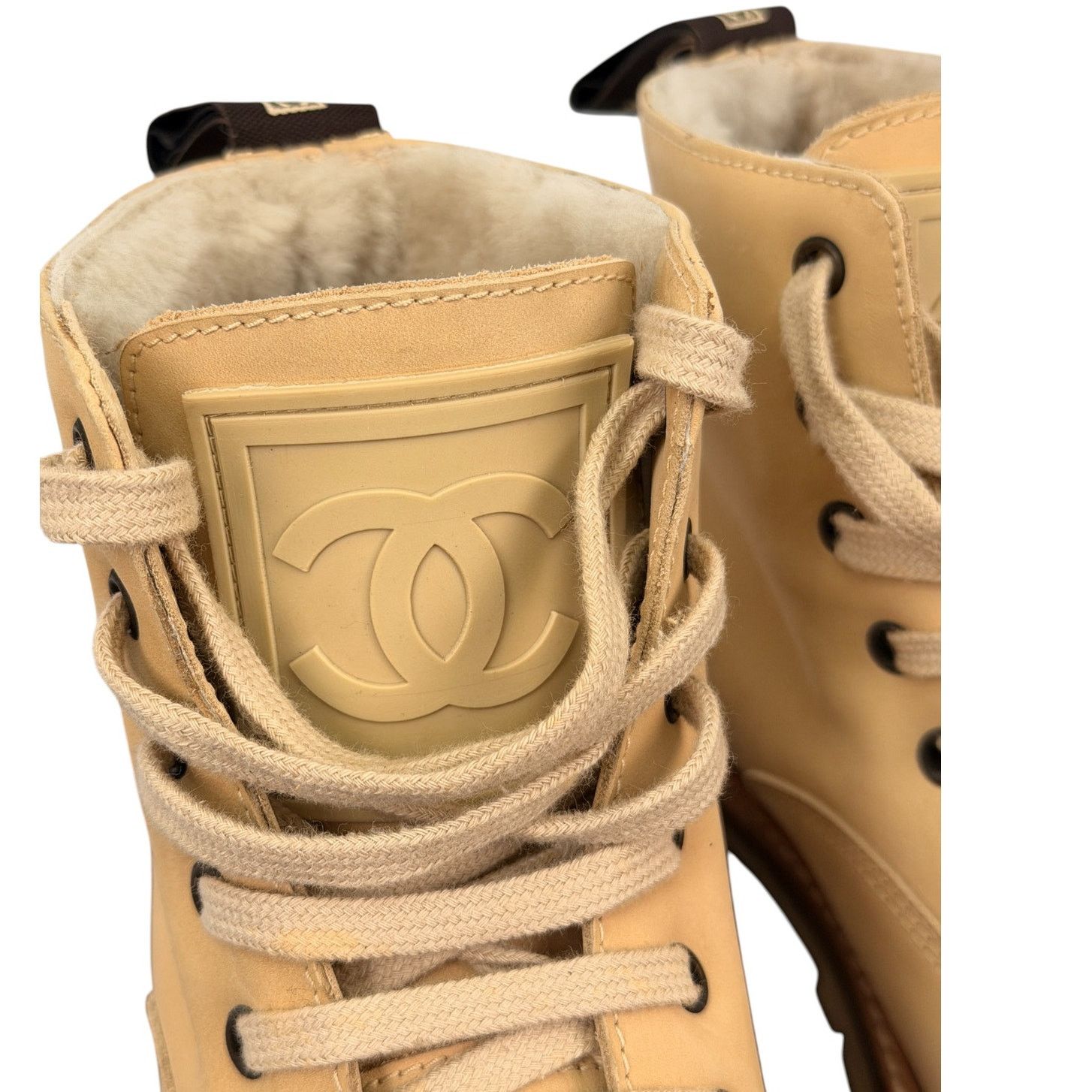Chanel Chanel lace-up ankle boots Beige Sz 36 Size US 6 / IT 36 - 5 Thumbnail