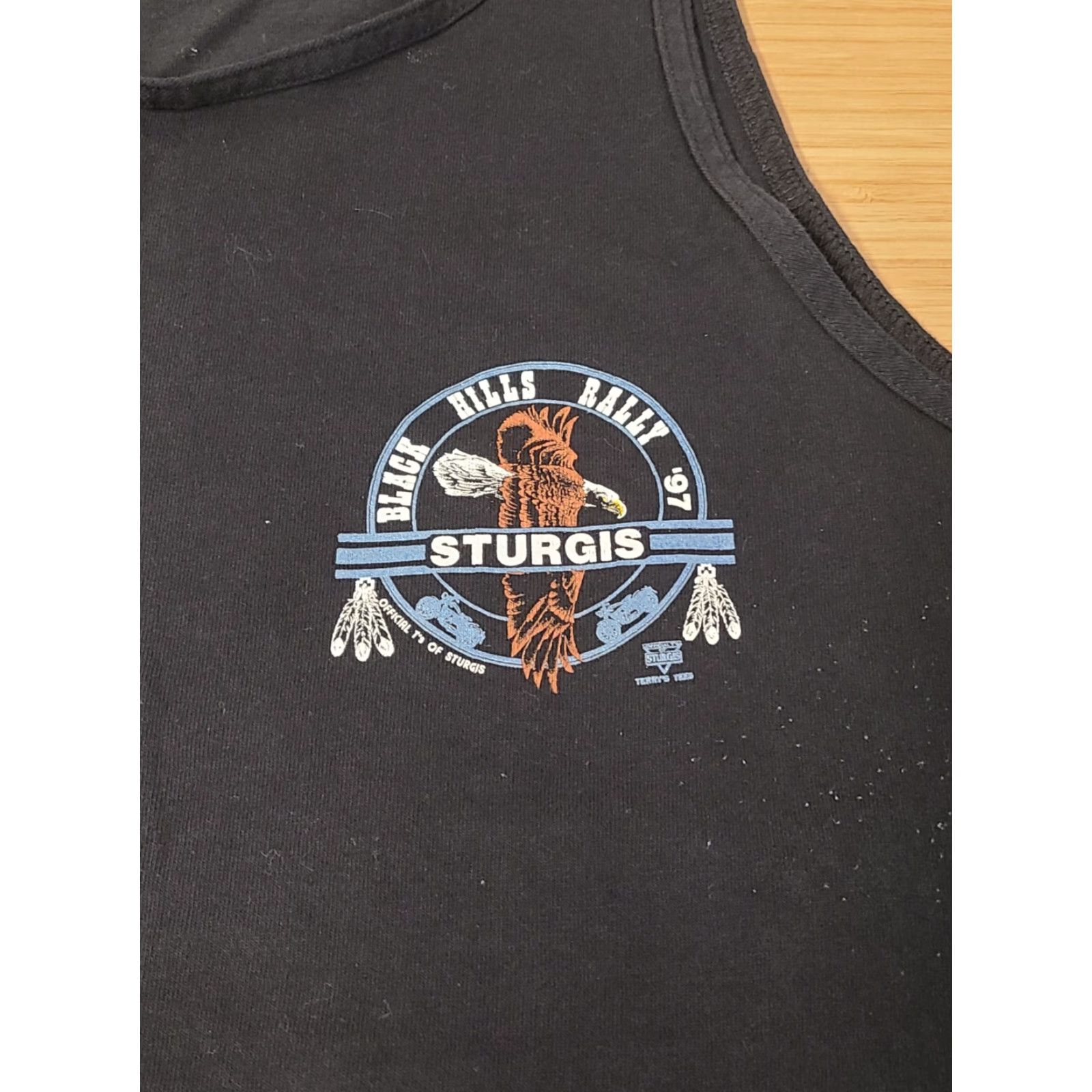 Vintage VINTAGE Sturgis Tank Top Black Hills Motorcycle Rally XL Black Eagle Graphic 90s Mens Size US XL / EU 56 / 4 - 3 Thumbnail