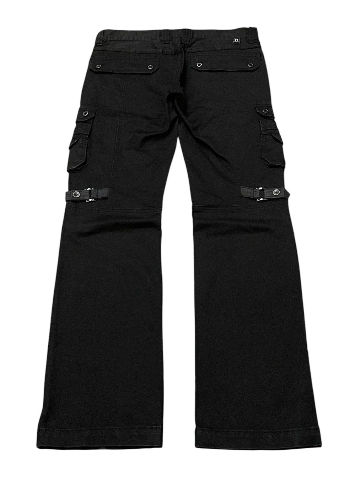 HIDEAWAYS × Japanese Brand × Tornado Mart Hideaways Nicole Bondage Paneled Flared Pants Size US 32 / EU 48 - 2 Thumbnail