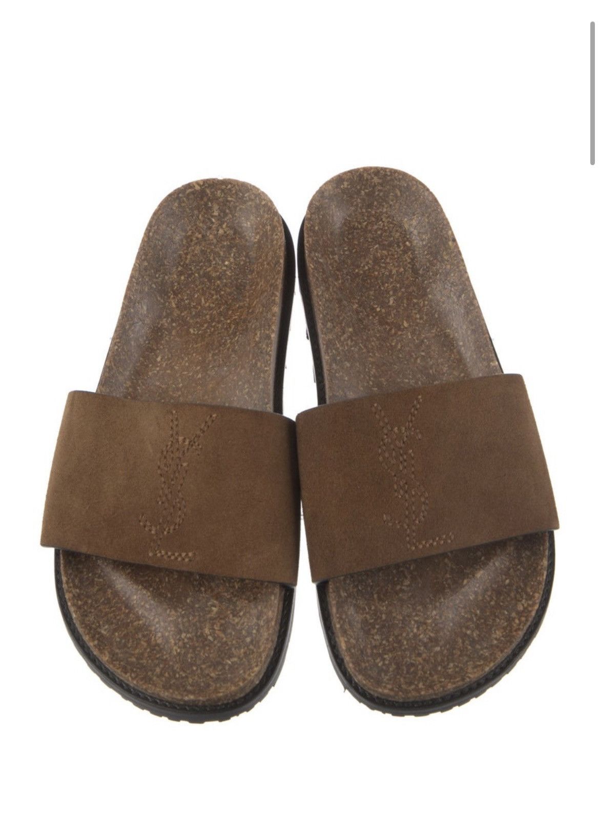 Yves Saint Laurent Saint Laurent YSL Suede Cork Slides Brown Size 41 / US 8.5 Size US 8.5 / EU 41-42 - 1 Thumbnail