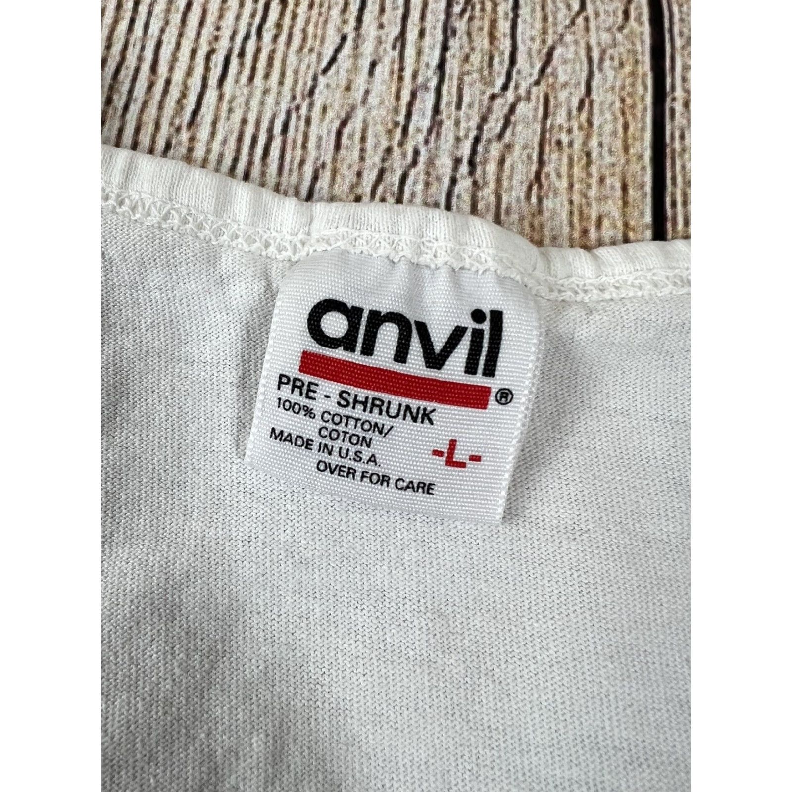 Anvil VINTAGE 90s White Muscle Tank Disney George of the Jungle Size Large Shirt Size US L / EU 52-54 / 3 - 7 Thumbnail