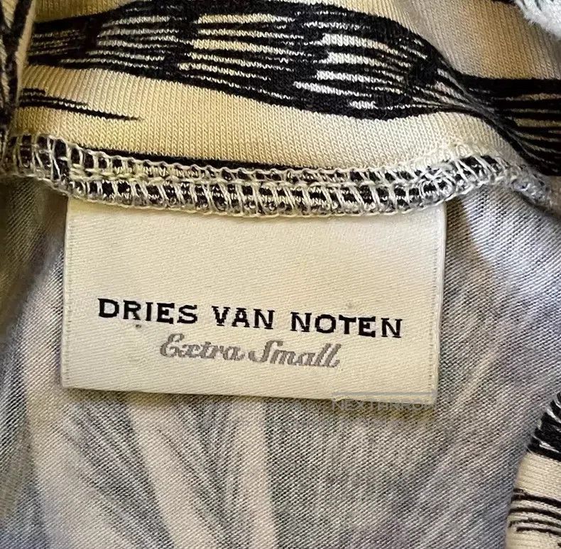 Dries Van Noten Dries Van Noten Peacock Pattern Printed Mock Neck Top Size XS / US 0-2 / IT 36-38 - 4 Thumbnail