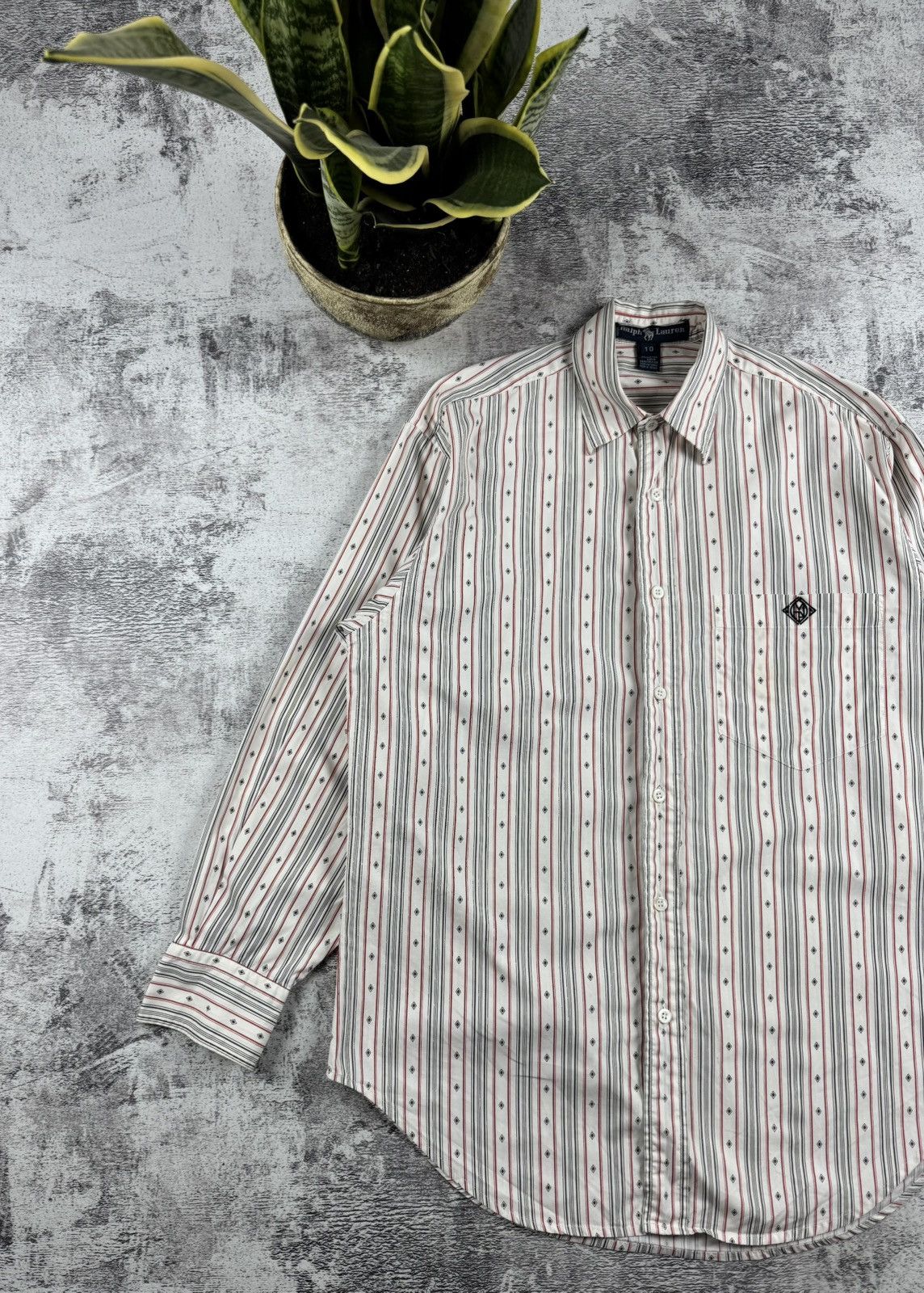 Polo Ralph Lauren Polo Ralph Lauren Made in Italy Striped Longsleeve Shirt Size US M / EU 48-50 / 2 - 2 Thumbnail