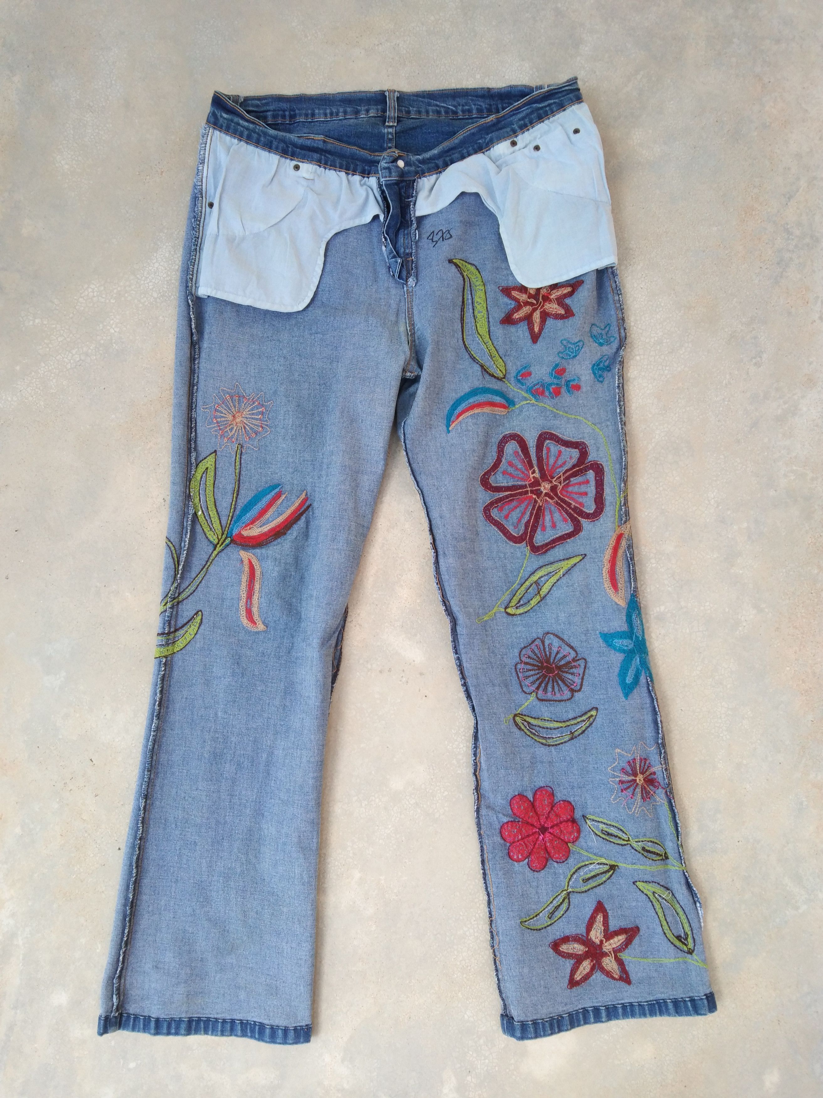 Japanese Brand Kapital Jeans Style Boot Cut Flared 34x30 Size US 34 / EU 50 - 4 Thumbnail