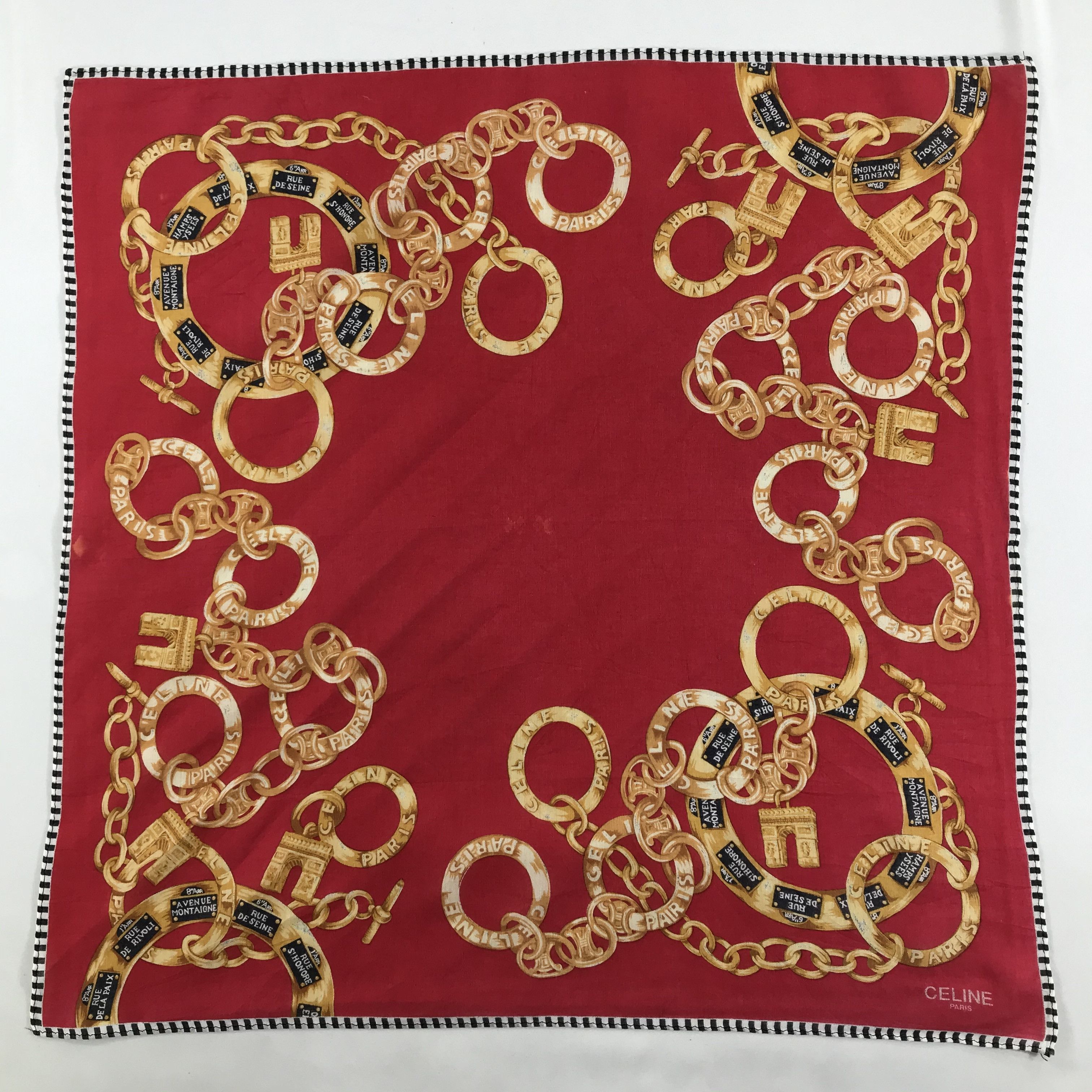 Celine × Vintage Celine Bandana / Handkerchief / Neckerchief - S1543 Size ONE SIZE - 1 Thumbnail