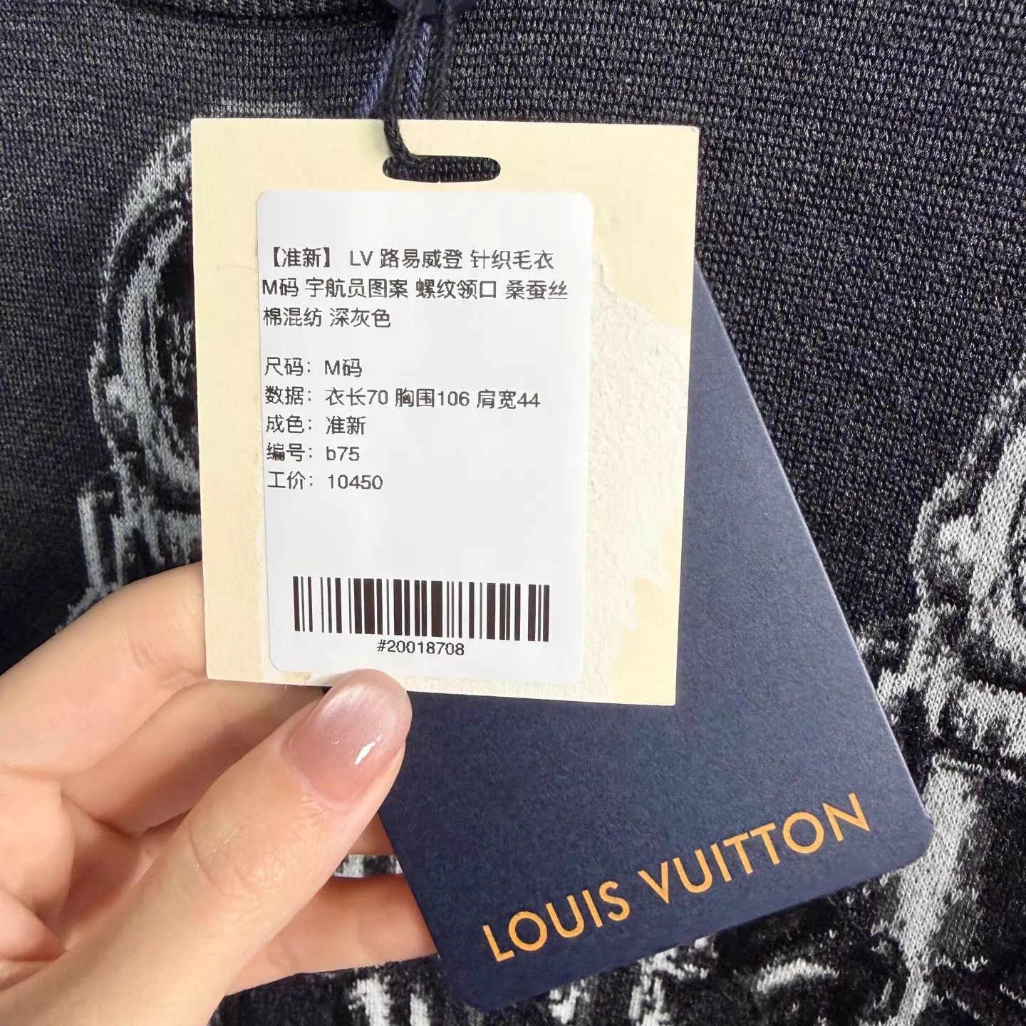 Louis Vuitton LV Knit Sweater Astronaut Pattern Dark Gray M Size US M / EU 48-50 / 2 - 5 Thumbnail