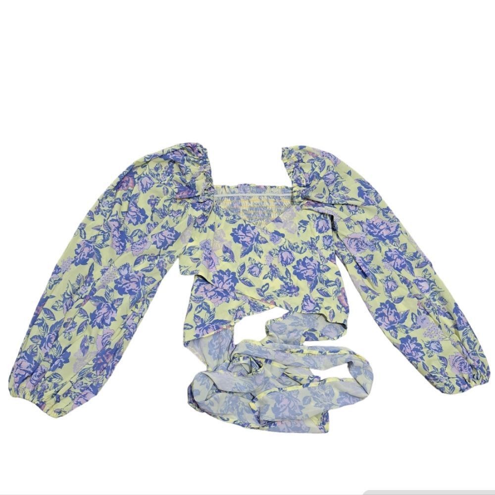 Other Yvonne & Love Floral Criss-Cross Bodies Adjustable Ties Wrap Size XL / US 12-14 / IT 48-50 - 6 Thumbnail
