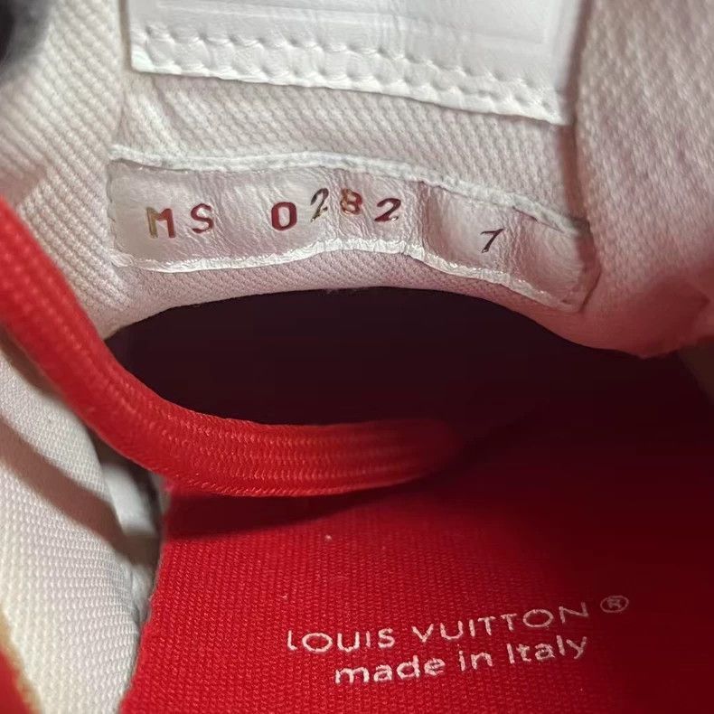 Louis Vuitton Louis Vuitton White Red LowTop Fashion Sneakers-2506 Size US 7 / EU 40 - 4 Thumbnail