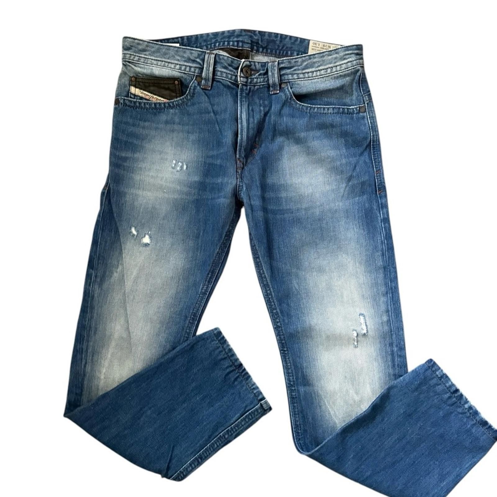 Diesel Diesel Thavar Distressed Slim Skinny Wash 0663E Jeans Sz 29 Size US 29 - 3 Thumbnail