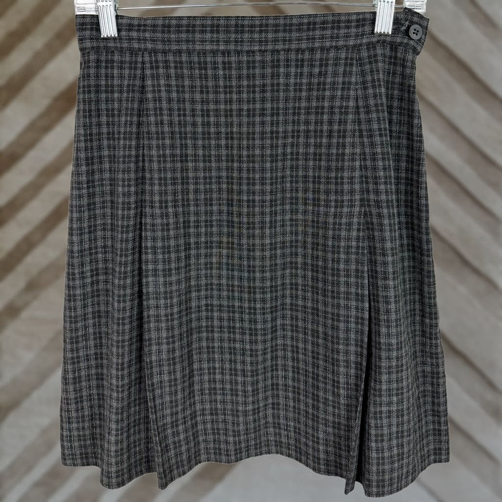 Vintage VINTAGE The Limited Skirt Womens 6 / S Plaid Gray Knee Length High Waist Pleated Vintage 90s Grunge Preppy Size 28" / US 6 / IT 42 - 1 Thumbnail