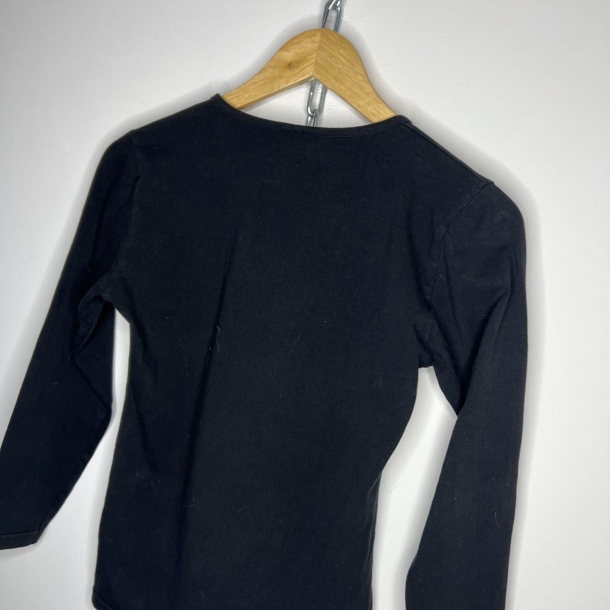 Designer × Gucci × Vintage Vintage Gucci Bamboo Longsleeve Top Tshirt Blouse Black Logo Size S / US 4 / IT 40 - 9 Thumbnail