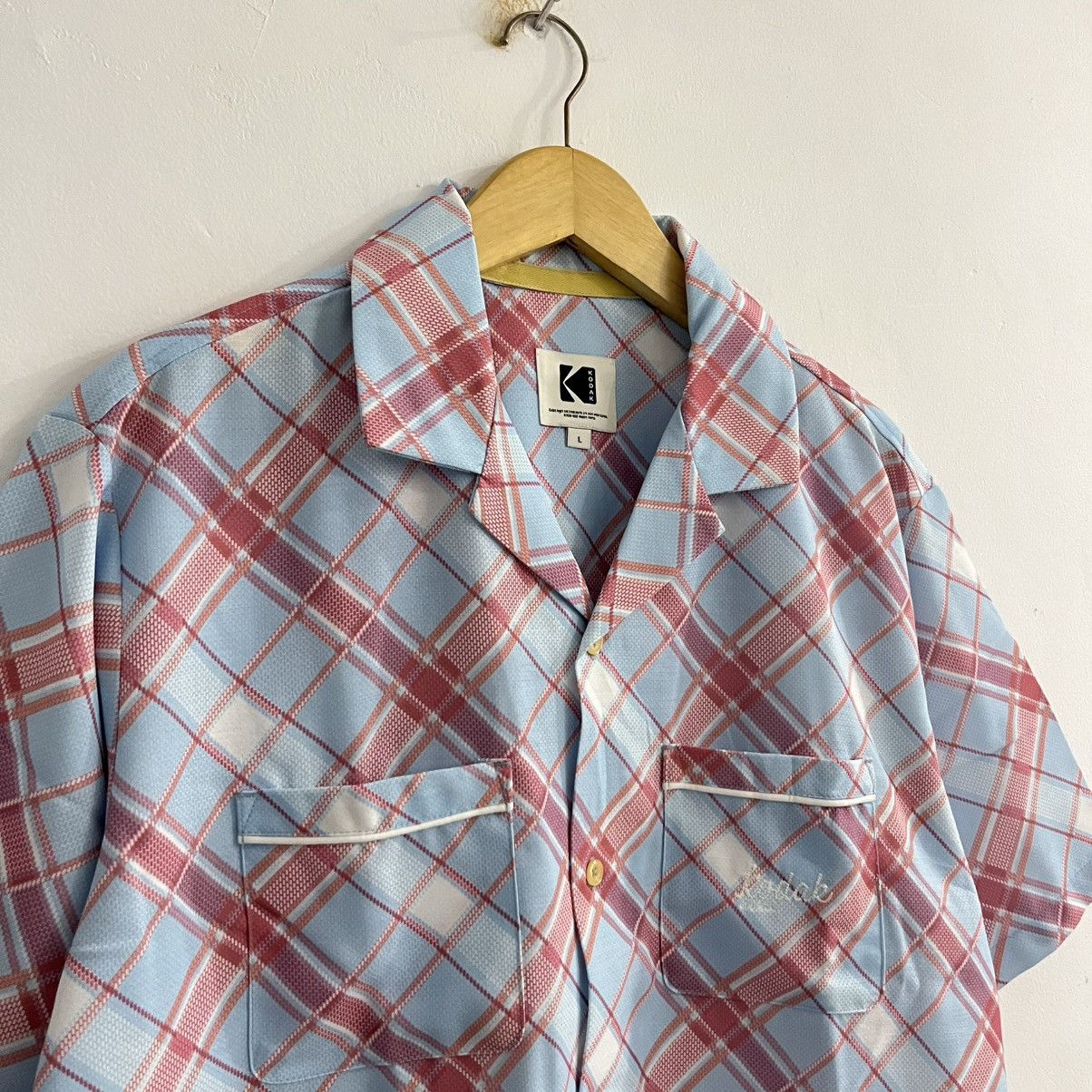 Kodak Kodak - Plaid Opencollar Short Sleeve Button Up Size US L / EU 52-54 / 3 - 3 Thumbnail