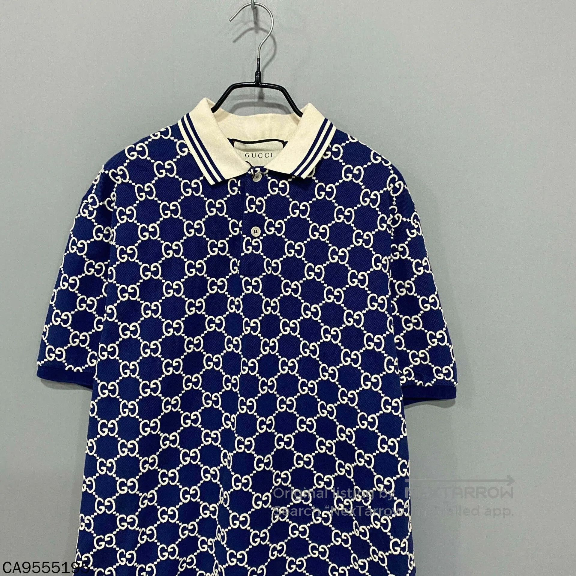 Gucci Embroidered GG Blue Short Sleeve Gucci. Size US M / EU 48-50 / 2 - 2 Thumbnail