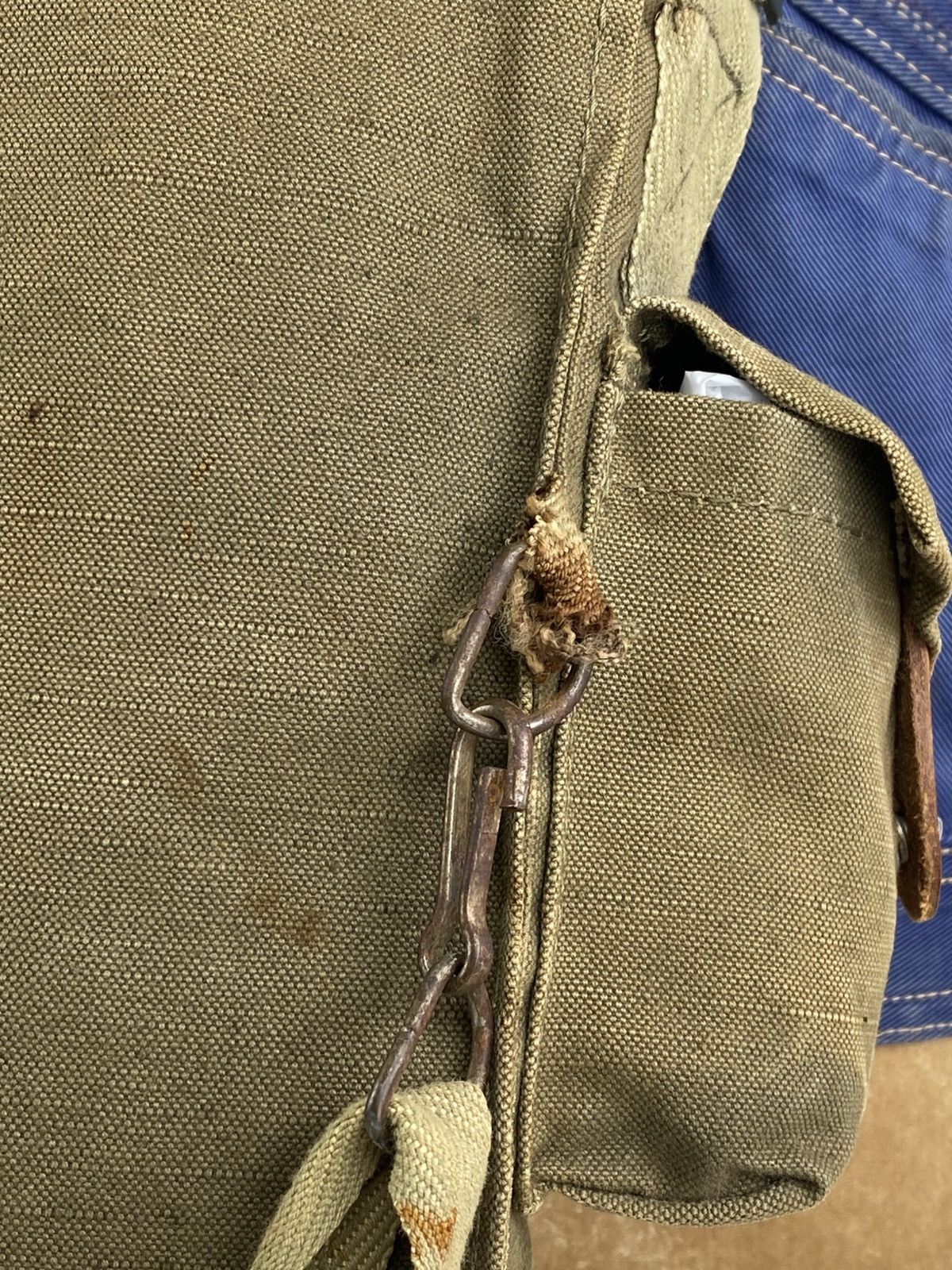 Japanese Brand 2000’s Shimamura Tokyo Canvas Military Tactical Sling Bag Size ONE SIZE - 7 Thumbnail