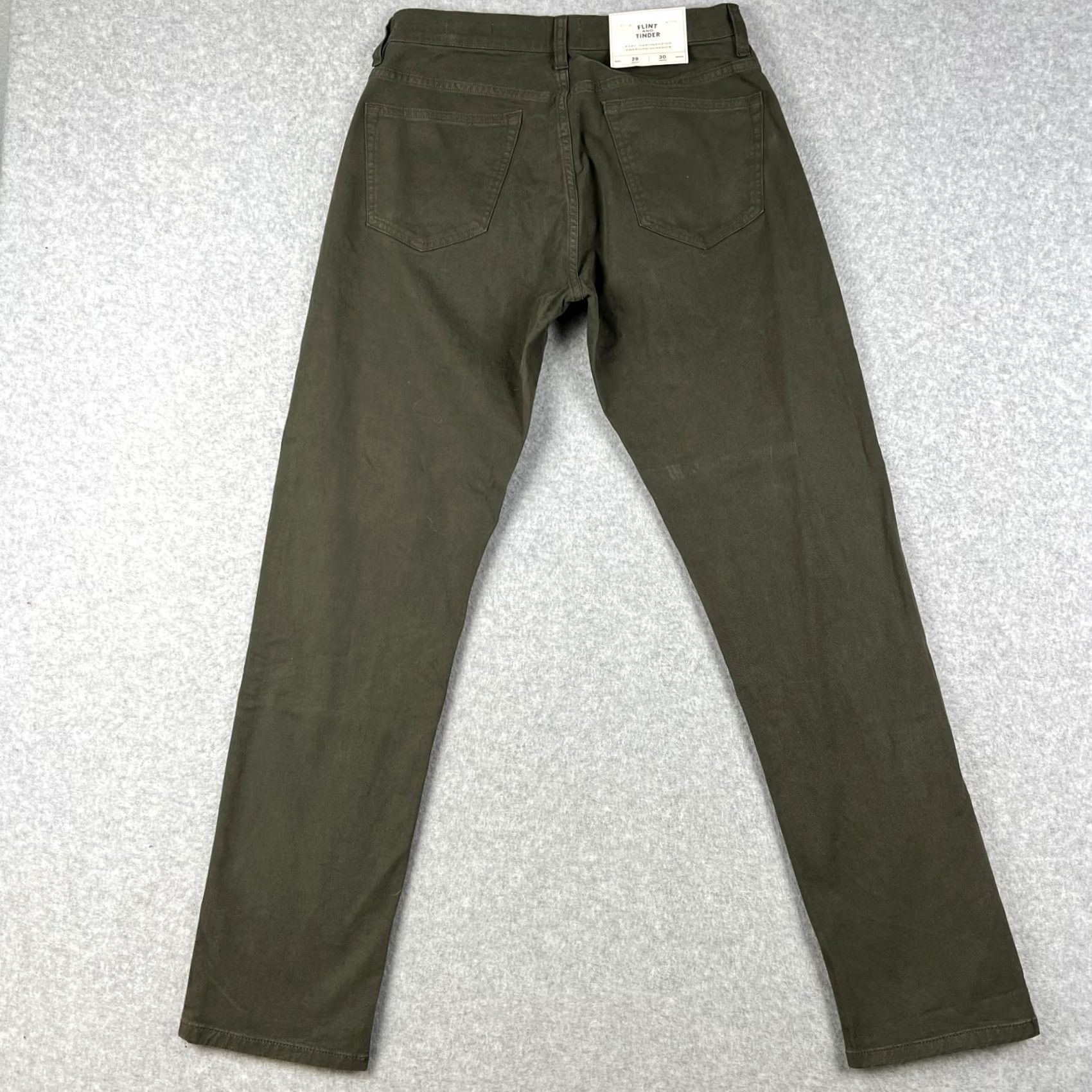 Flint And Tinder VINTAGE? No — Flint And Tinder Chino Pants 28x30 Green Straight Fit Stretch Casual Mens 5-Pocket Size US 28 / EU 44 - 2 Thumbnail