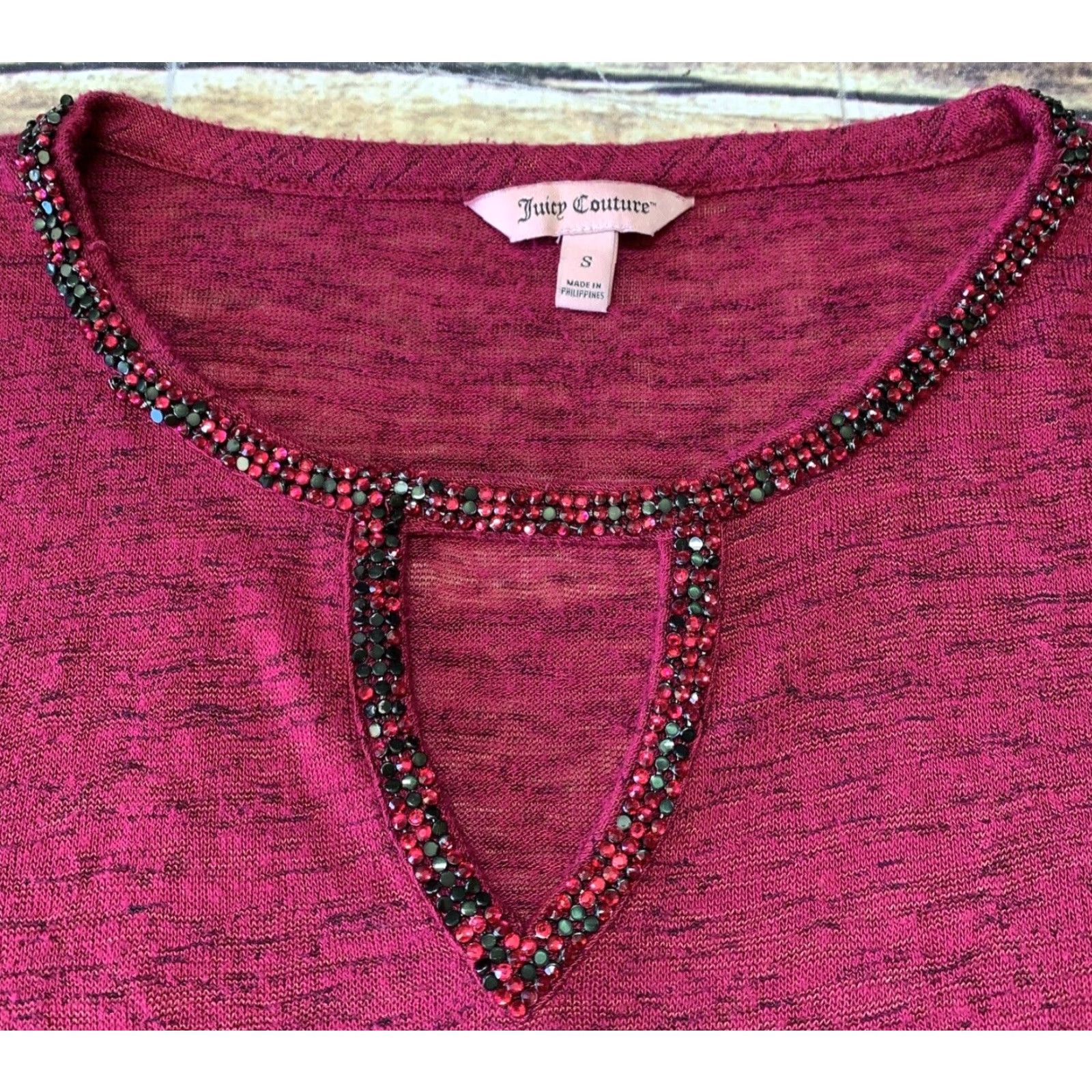 Juicy Couture Juicy Couture Burgandy Woman’s 3/4 Sleeve Sequins Size Small Light Weight Pullover Casual Formal Party/Cocktail Woman Junior? Size S / US 4 / IT 40 - 5 Thumbnail