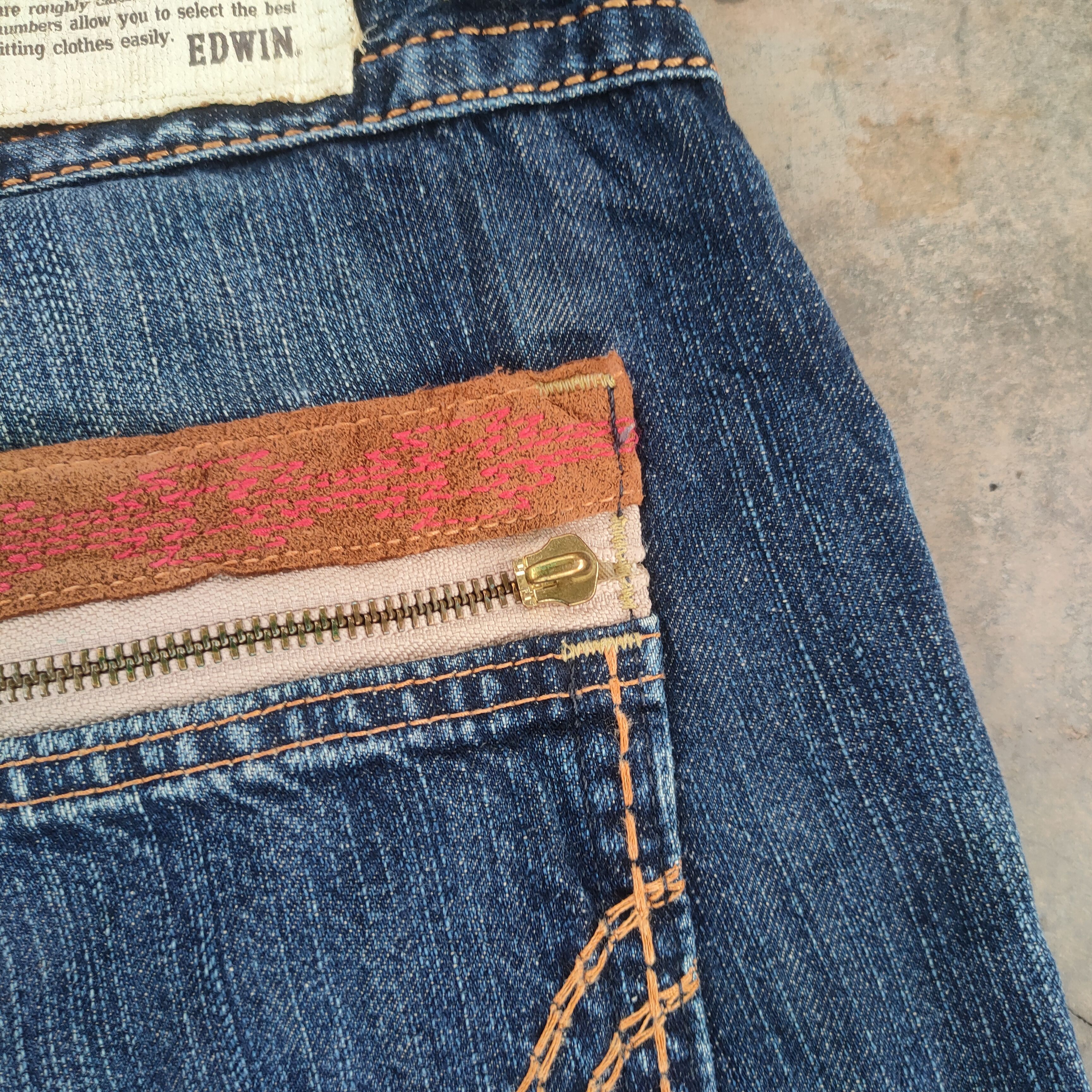 Edwin W36 VINTAGE EDWIN XV MUD WASHED RIPPED JEANS DENIM PANTS Size US 36 / EU 52 - 12 Thumbnail