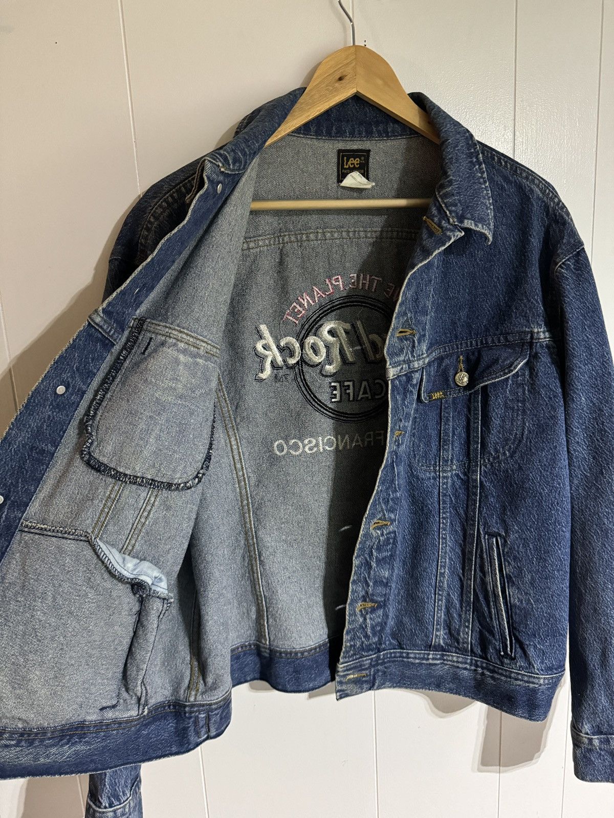 Lee Vintage Lee Hard Rock Cafe Denim Jacket 90s San Francisco Size US L / EU 52-54 / 3 - 11 Thumbnail