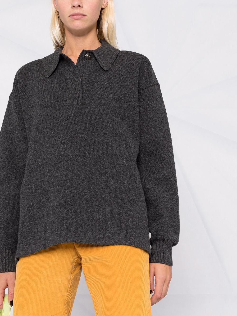 Isabel Marant × Isabel Marant Etoile Isabel Marant Etoile Lark Oversized Polo Jumper Sweater Size S / US 4 / IT 40 - 2 Thumbnail
