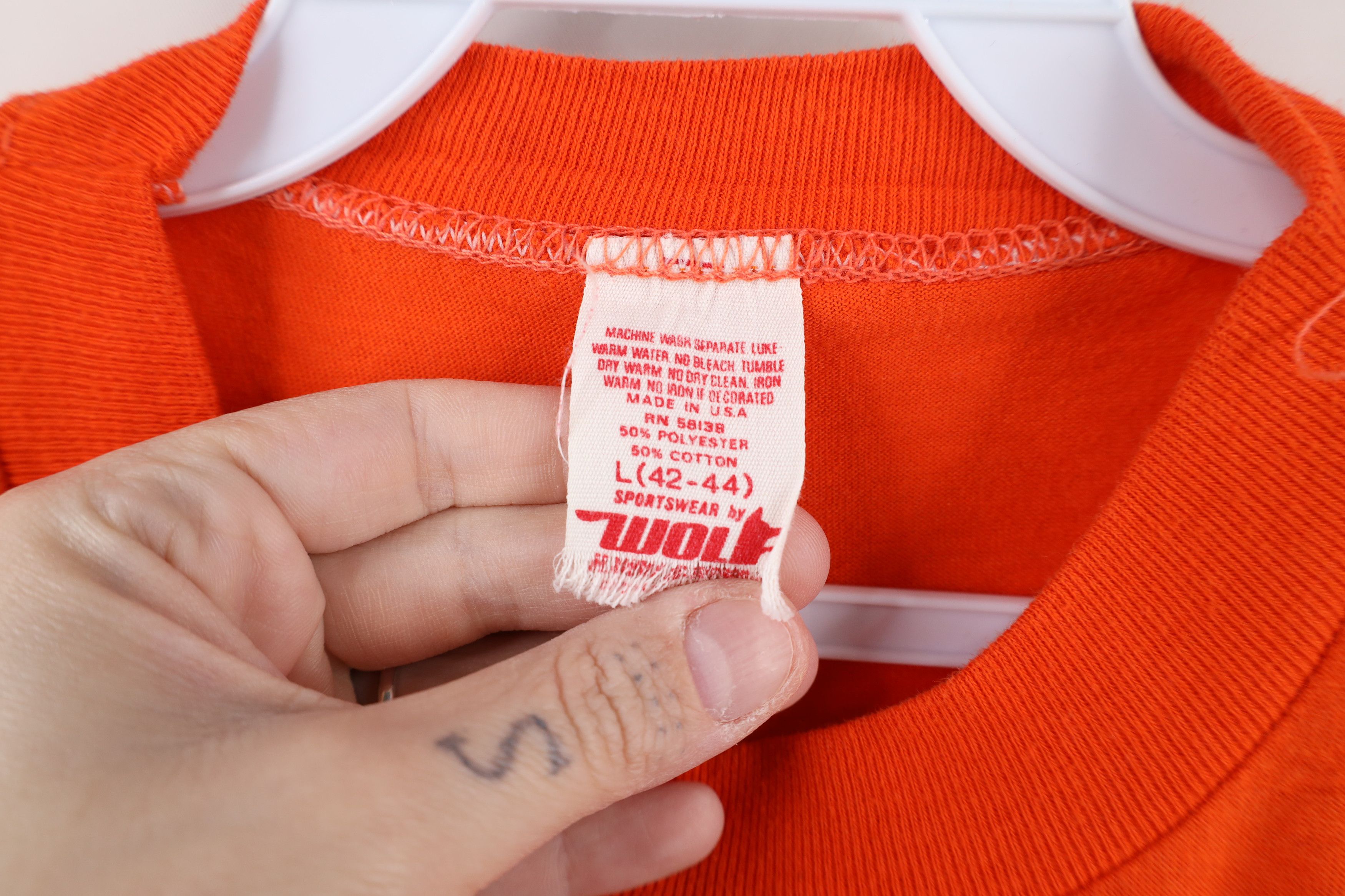 Vintage Vintage 70s Streetwear Buggie Boogie T-Shirt Orange USA Size US L / EU 52-54 / 3 - 6 Thumbnail
