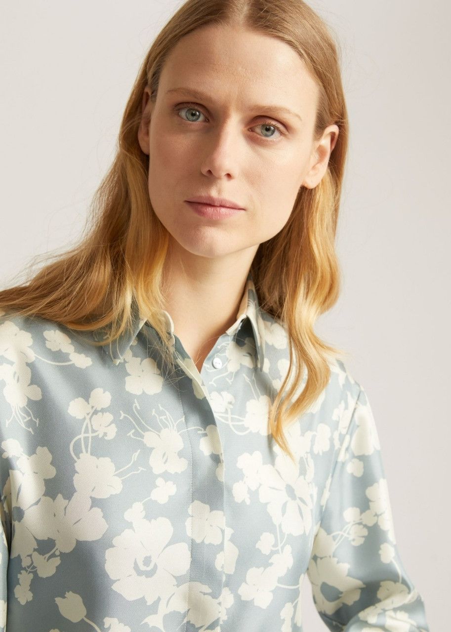 Loro Piana o1srvl11e0524 Shirt in White & Blue Size L / US 10 / IT 46 - 4 Thumbnail
