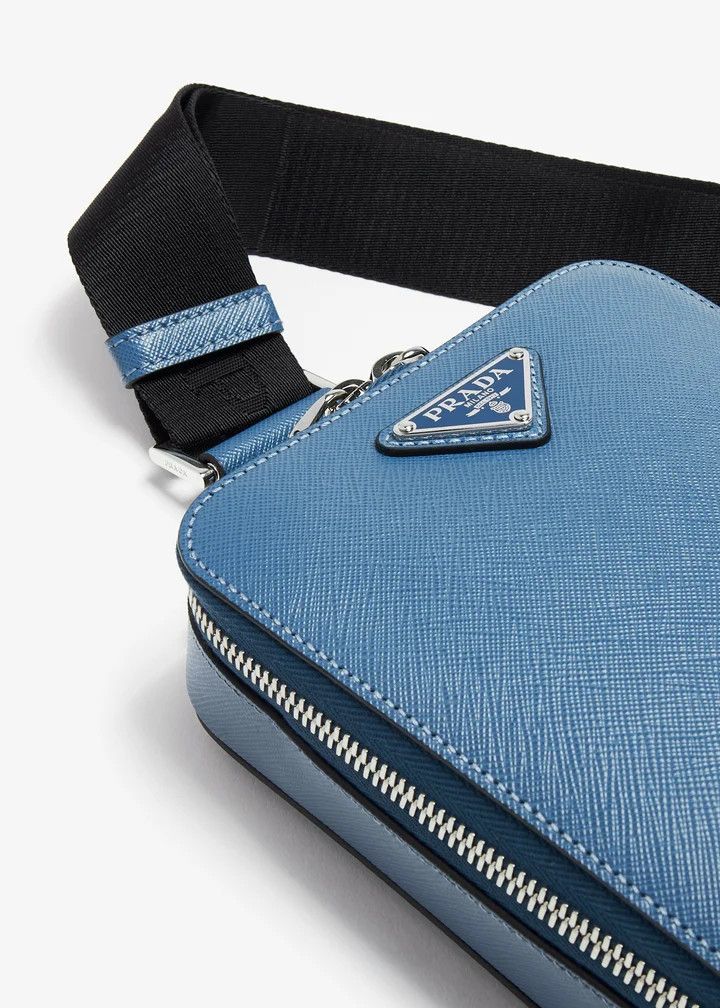 Prada o1bcso1str1025 Size: OS / Brique Saffiano Leather Bag Blue Size ONE SIZE - 3 Thumbnail