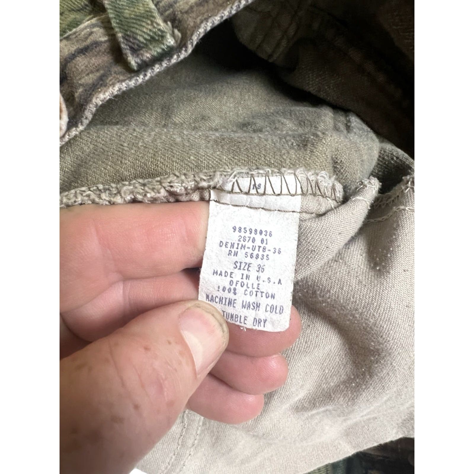 Vintage VINTAGE Cabela’s Pants Cargo Camouflage Brown 34x30 USA Made Men’s 90s Nature - Jeans Straight Leg Regular Fit Extra Details: Inseam 31 in? Size US 34 / EU 50 - 3 Thumbnail