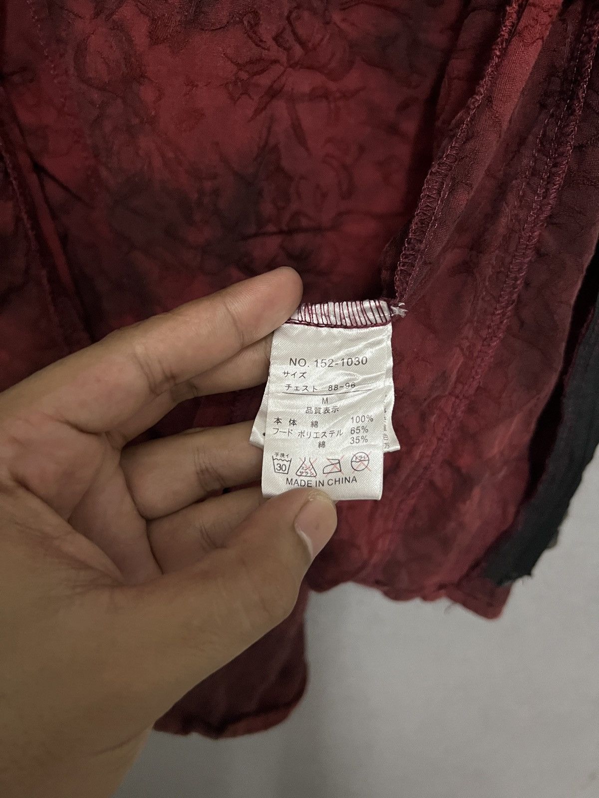 In The Attic 524. In The Attic Distressed Red Hooded Utility Shirt Size M / US 6-8 / IT 42-44 - 7 Thumbnail