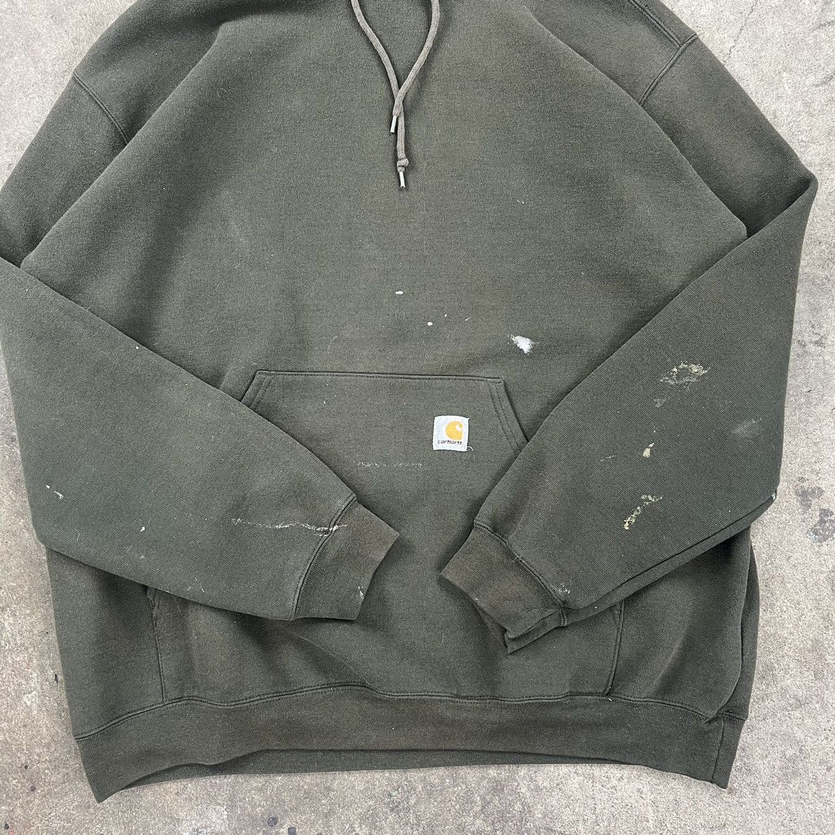 Carhartt × Vintage Faded Green Carhartt Hoodie Size US XL / EU 56 / 4 - 3 Thumbnail
