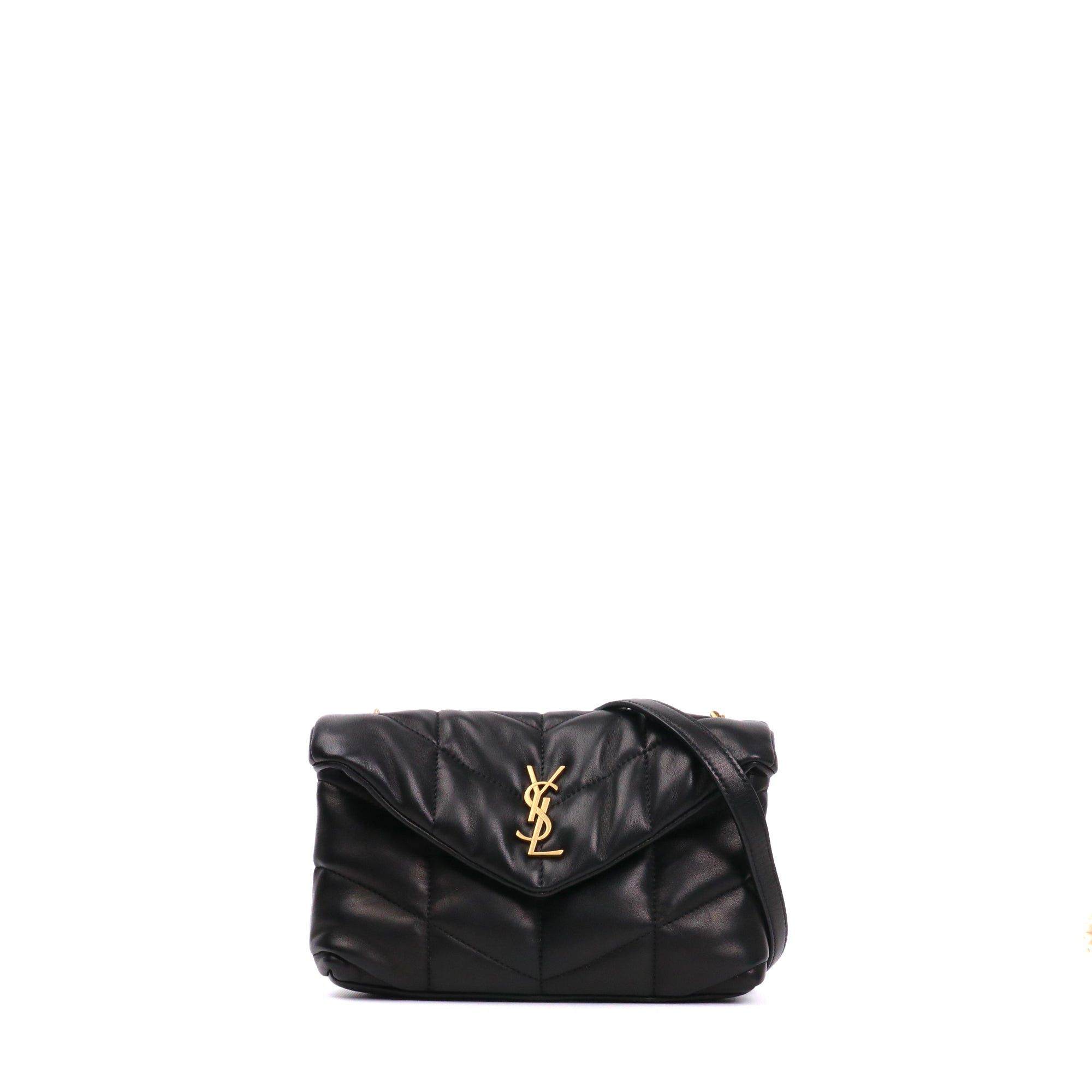 SAINT LAURENT - Saint Laurent Puffer Toy shoulder bag in black quilted leather